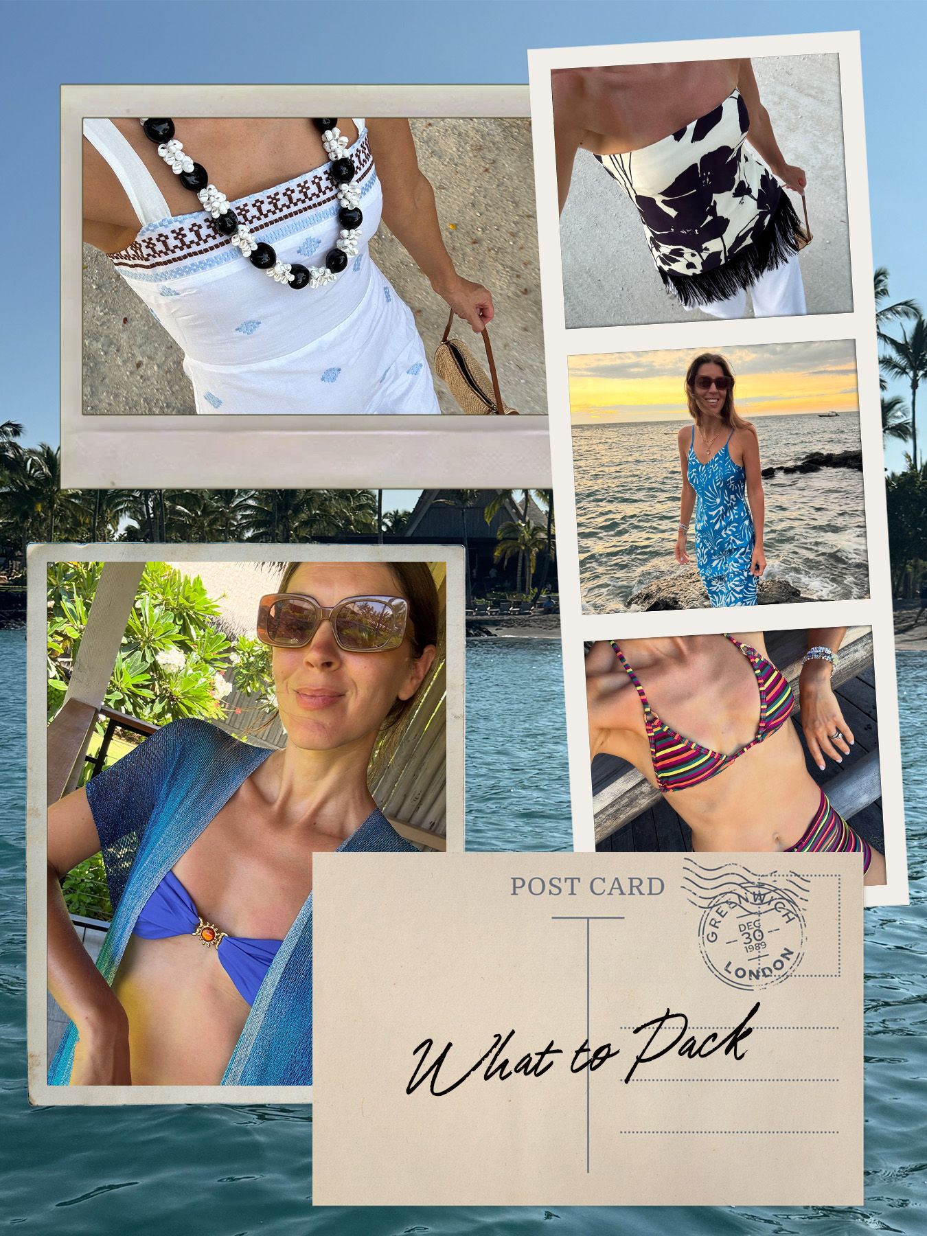 Judith Jones in various outfits in Hawaii