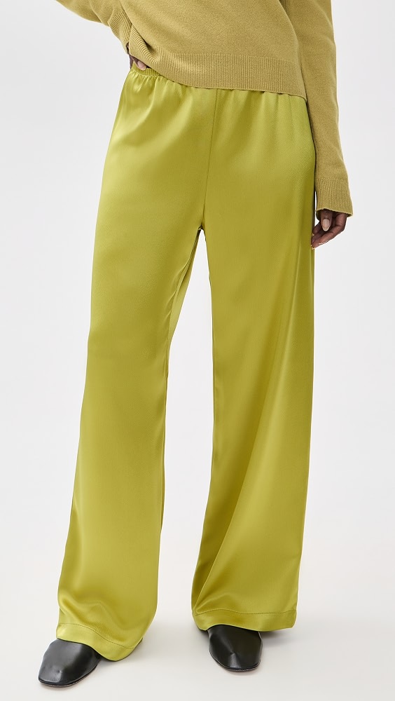 Barb Wide Leg Pants - Chartreuse