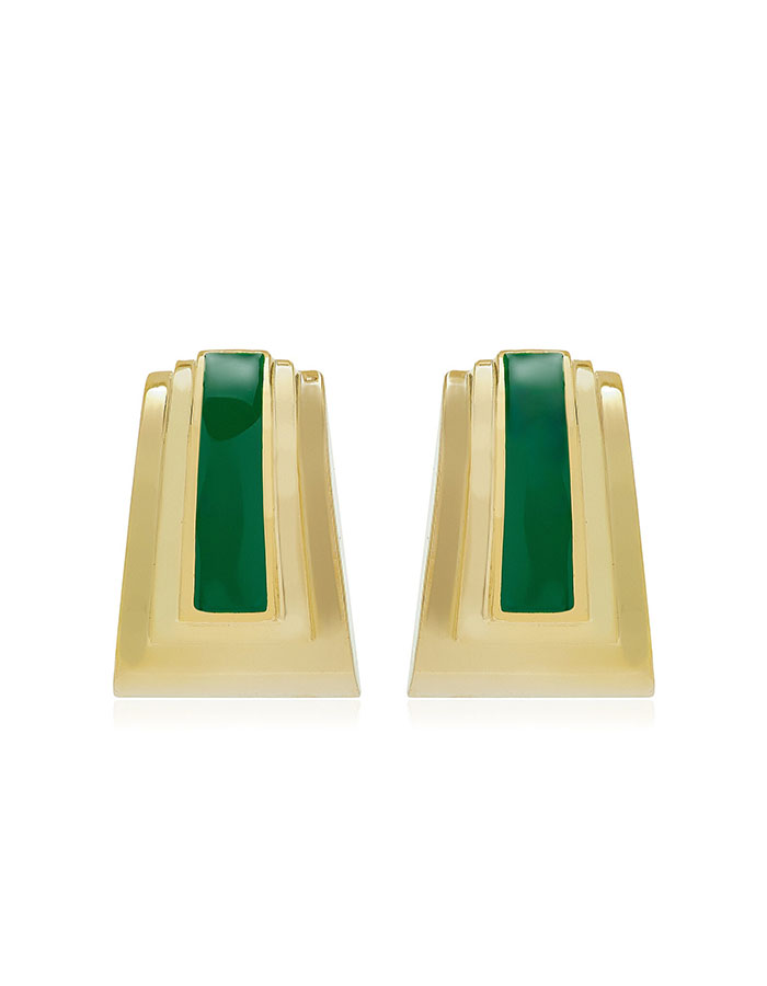 Exclusive Sunset Strip Enameled 14k Gold Vermeil Earrings