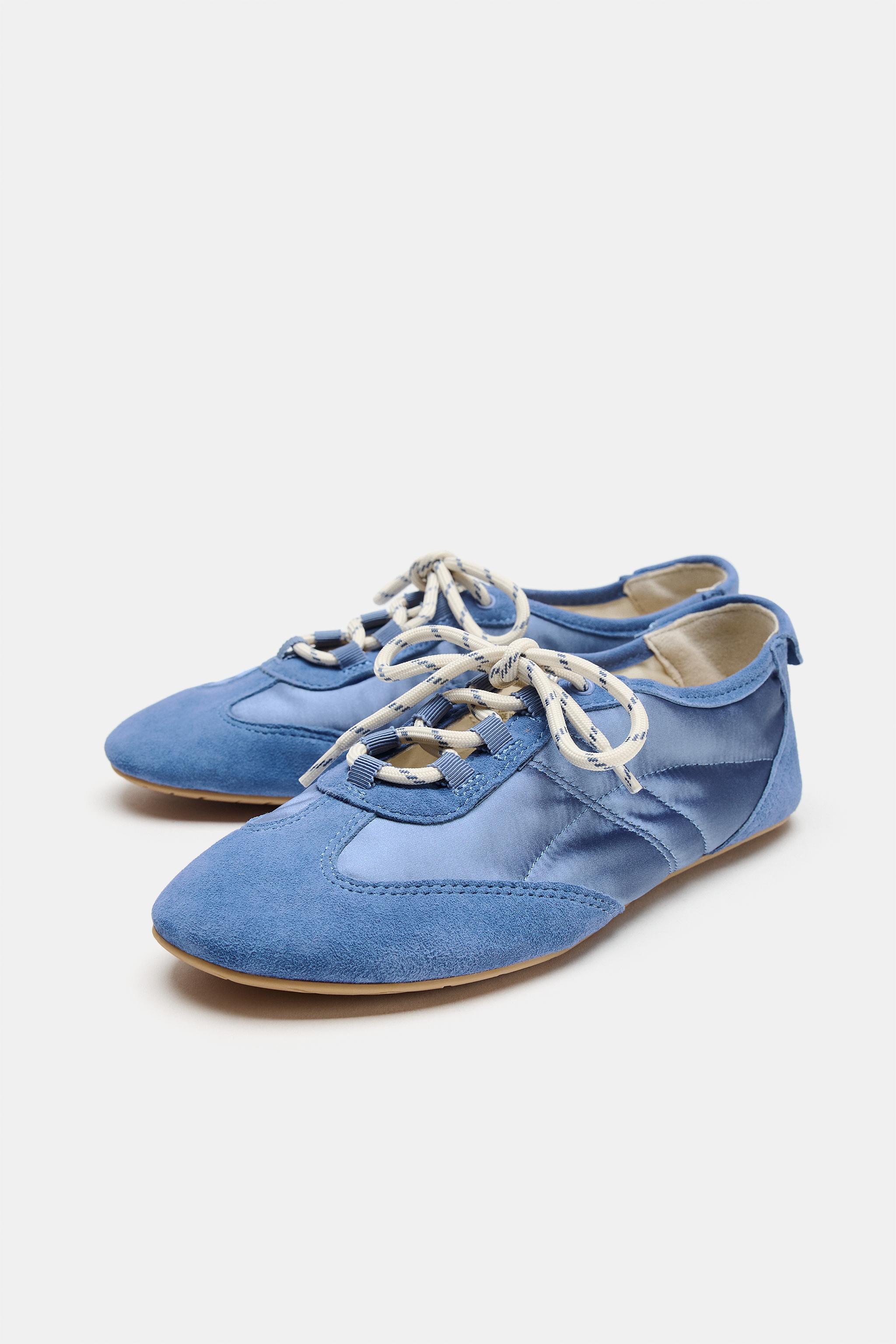 Sporty Ballet Flats - Blue - 5