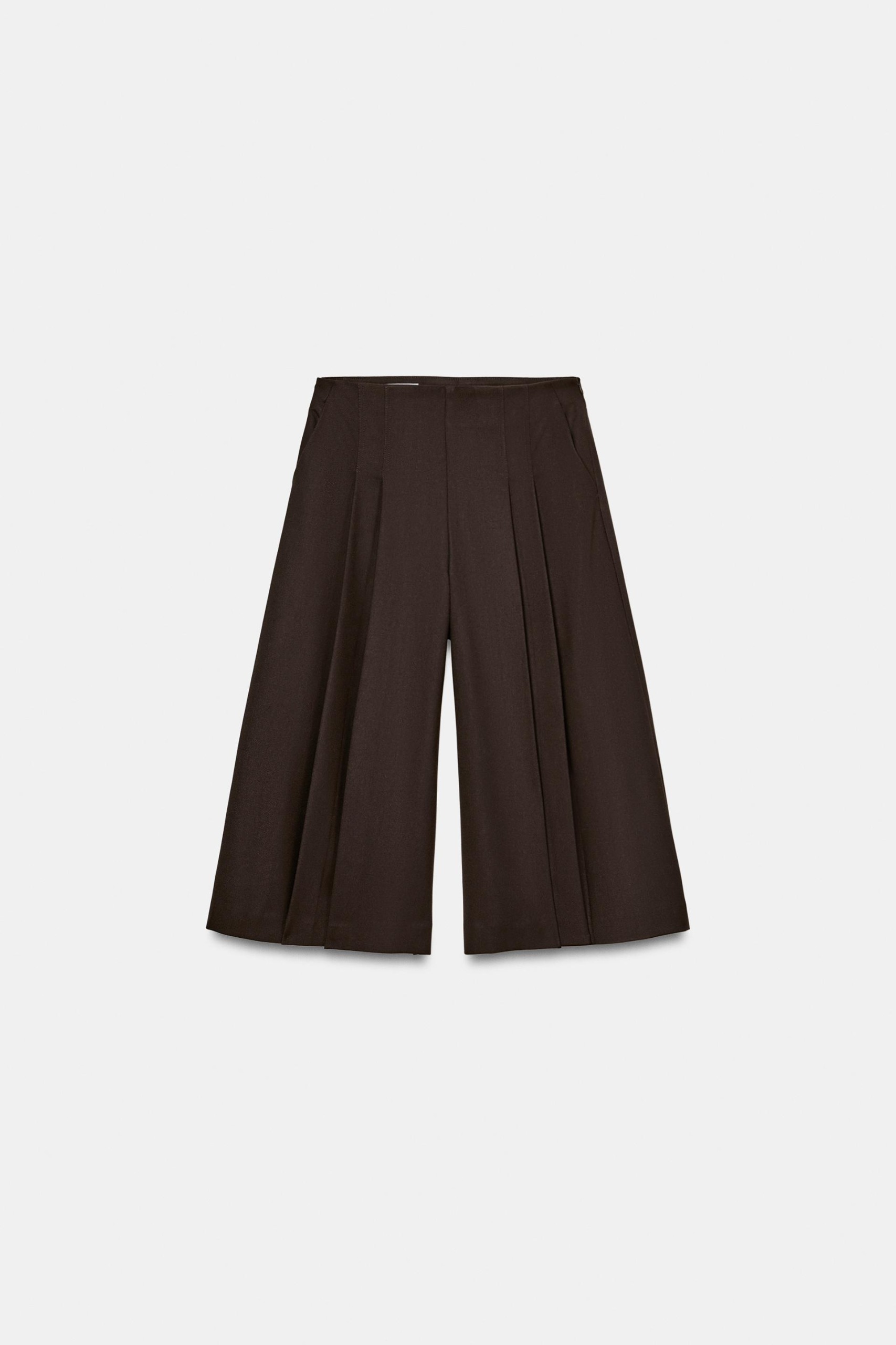 ZARA, Pleated Long Bermuda Shorts