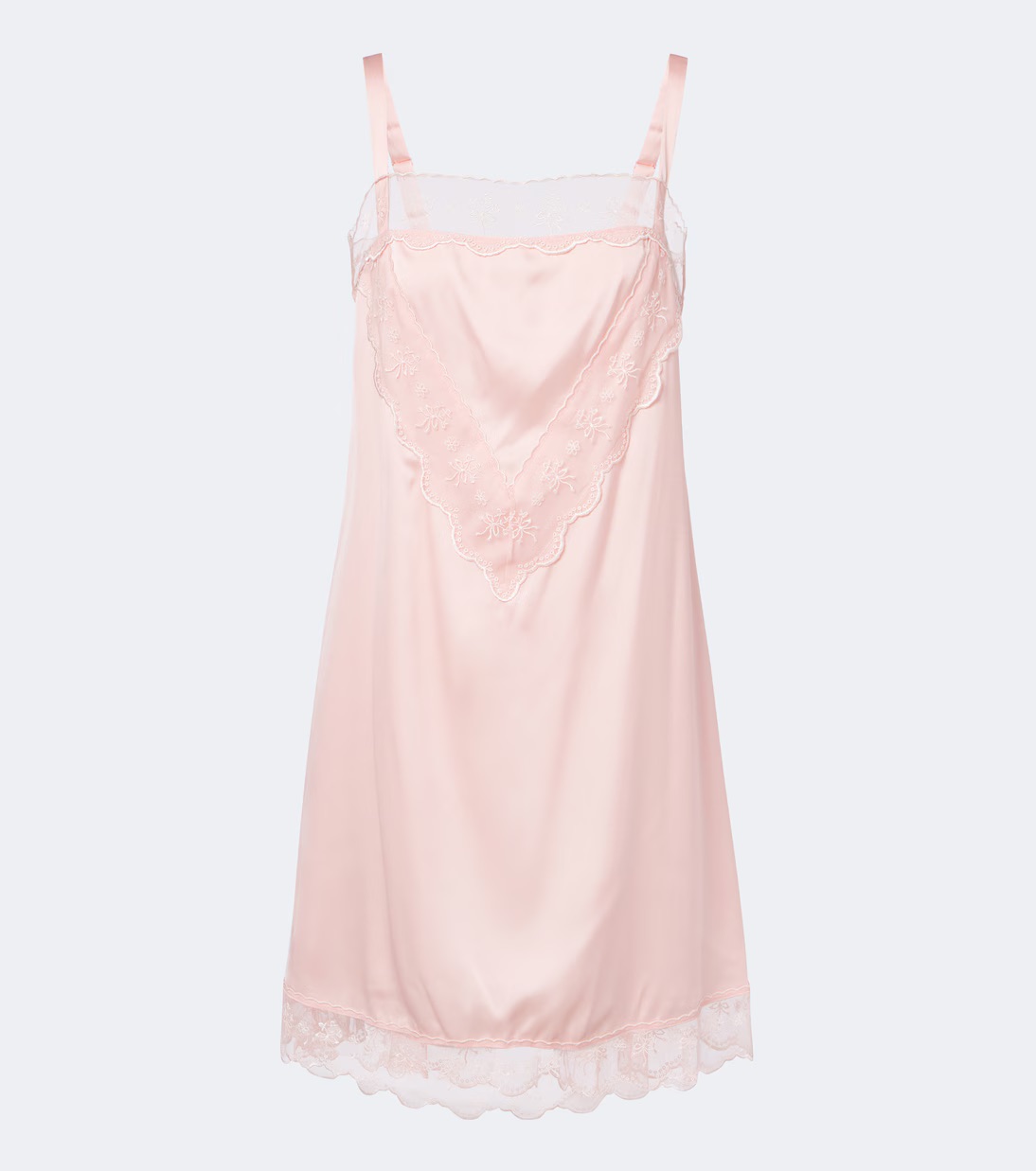Simone Rocha, Lace-trimmed satin slip dress
