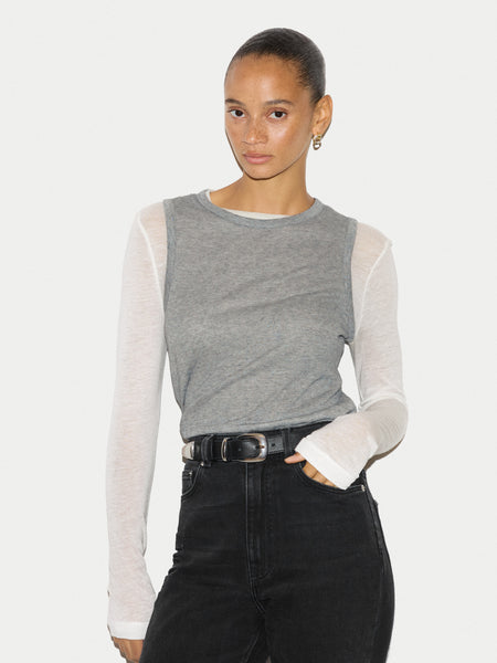 Layered 2 in 1 Top | Grey