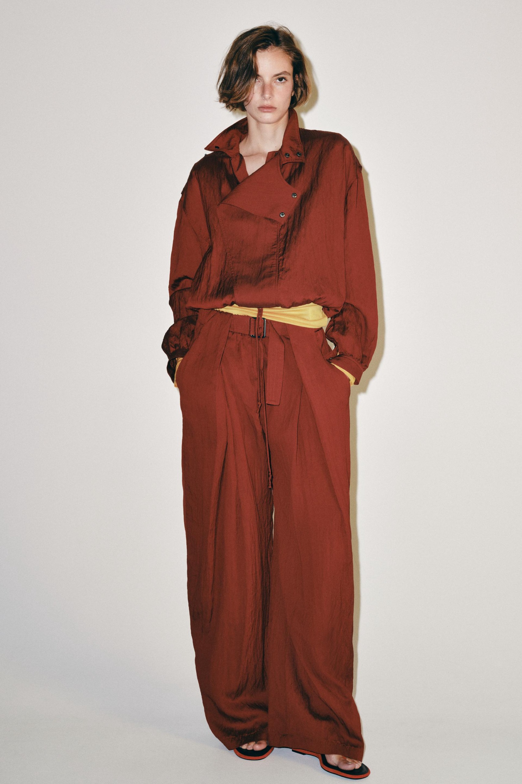 Zw Collection Double-Breasted Jacket - Earth - Xs