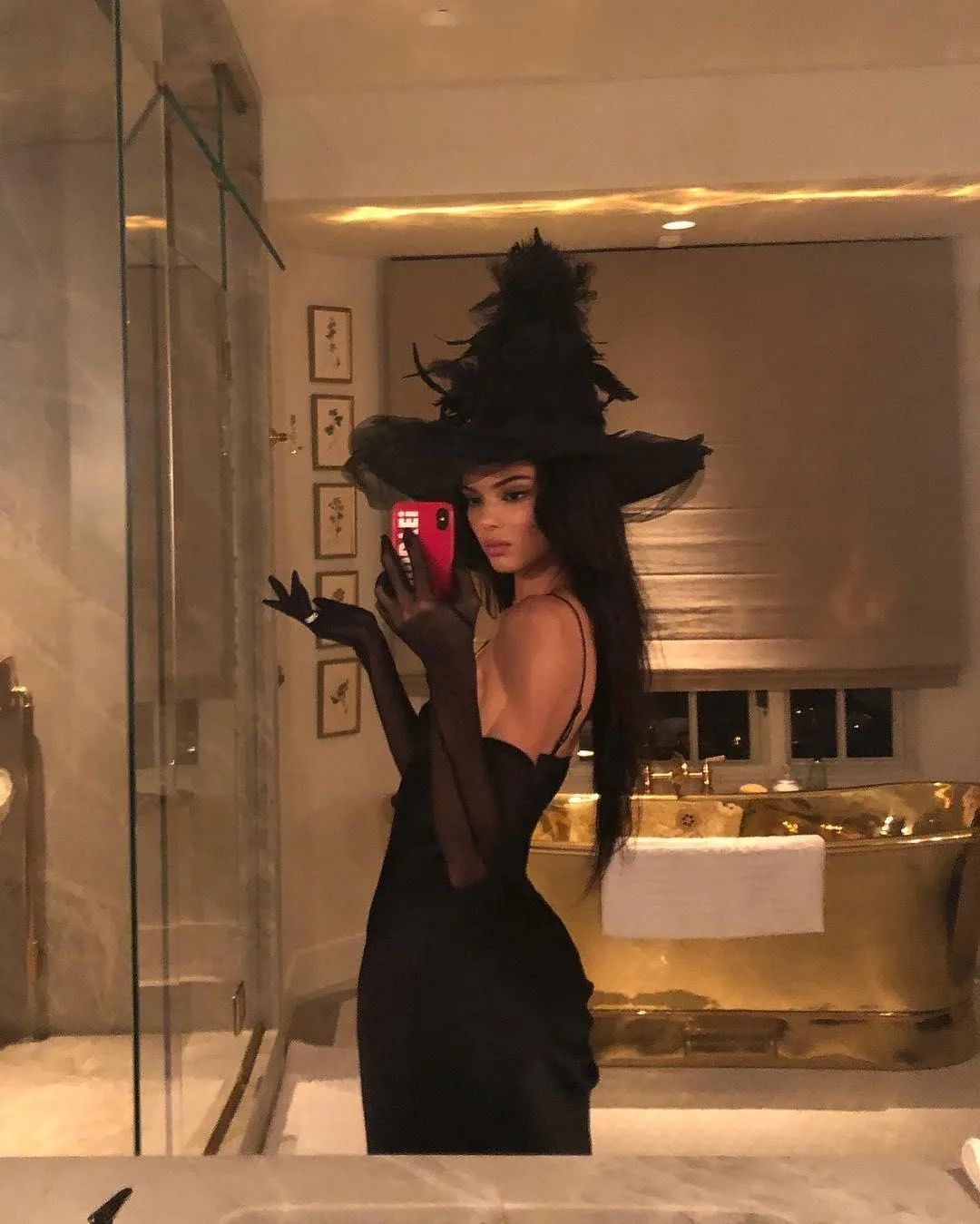 Kendall Jenner as a witch for Halloween