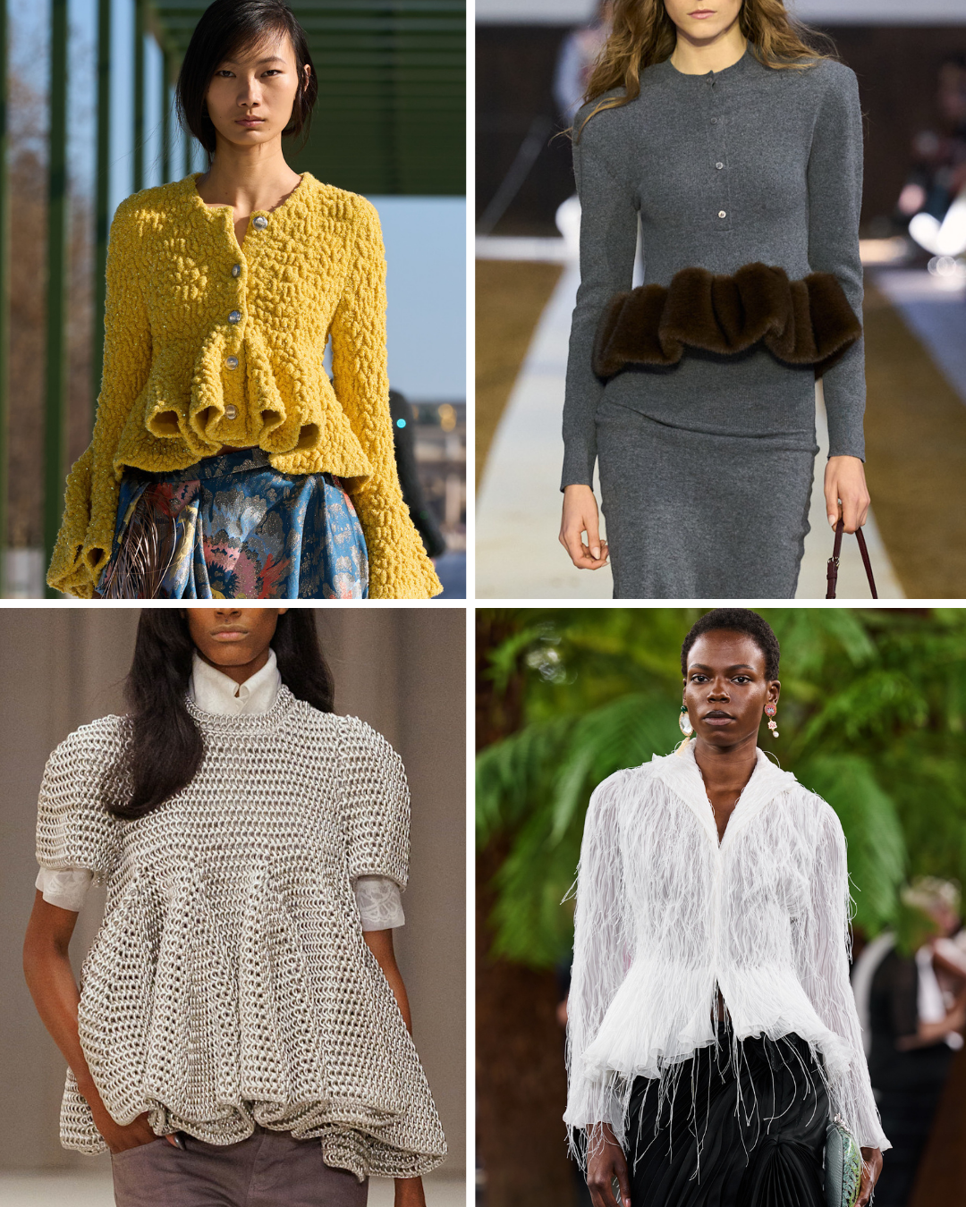 Autumn runway tops.