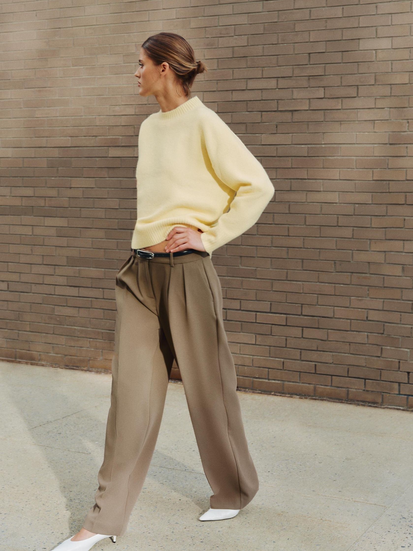Soft Knit Jumper - Light Yellow - Xs