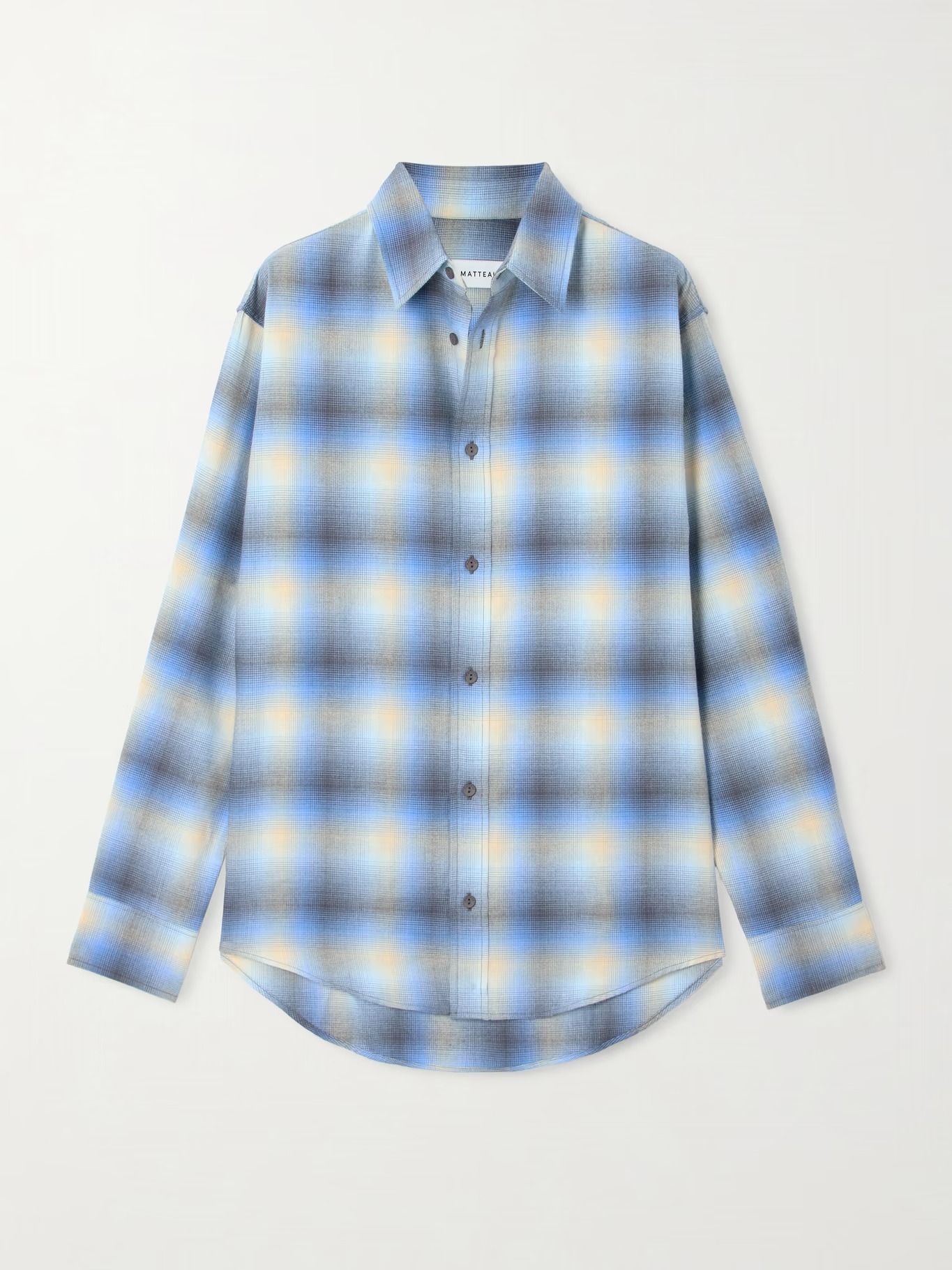 MATTEAU, Checked cotton-flannel shirt
