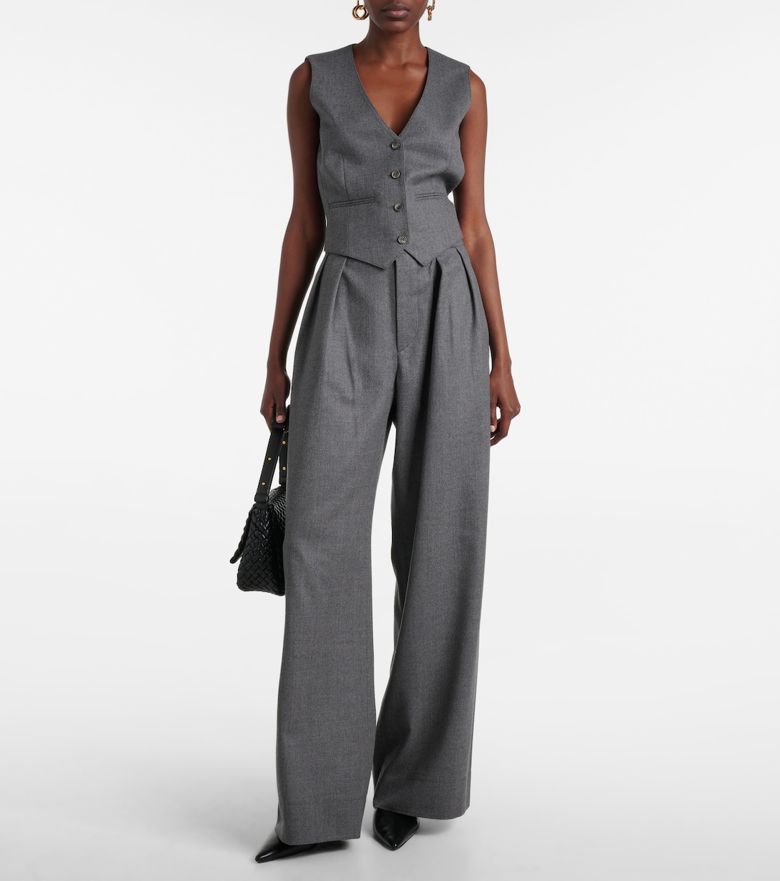 Single-Breasted Vest in Black - Wardrobe Nyc