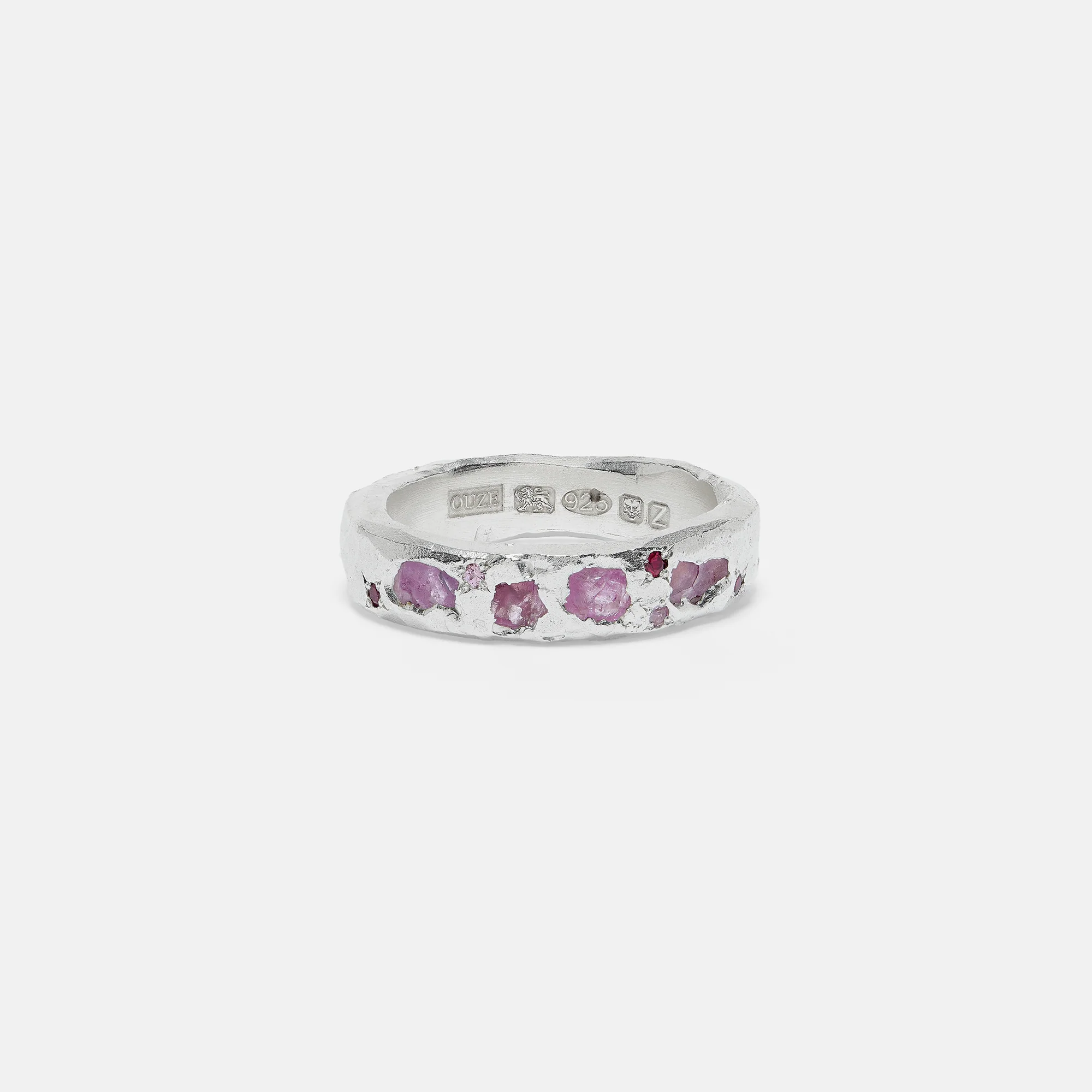 The Ouze, Pink Sapphire & Ruby Cluster Ring