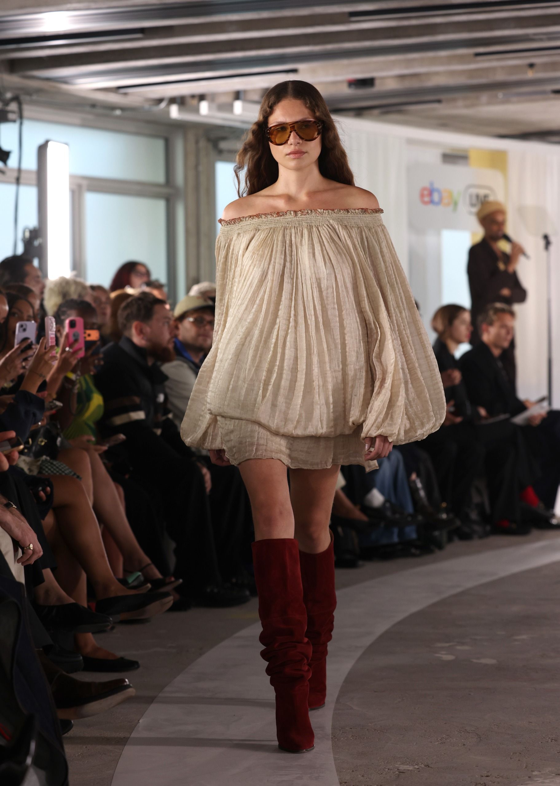 Model wears a vintage nightgown once worn by Scarlett Johansson in The Other Boleyn Girl.