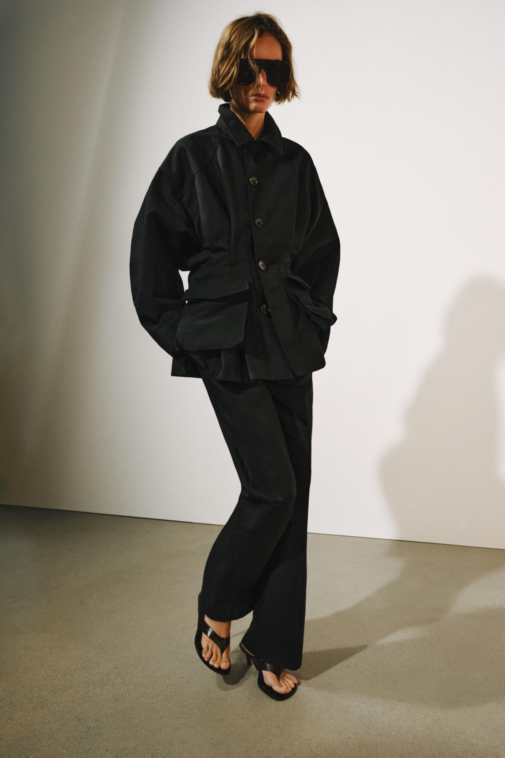 Zw Collection Pocket Jacket - Black - Xs