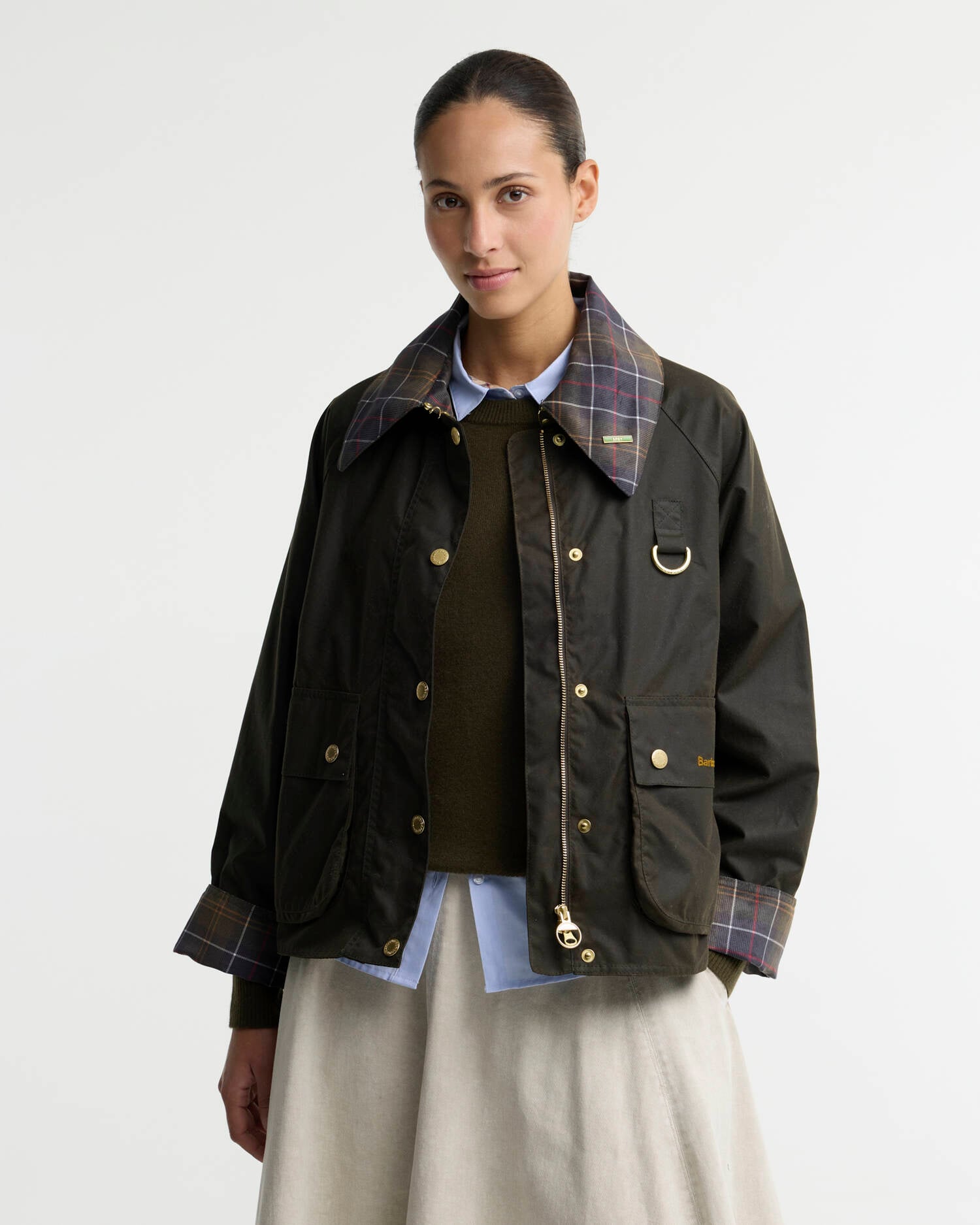 Icons Tartan Collar Spey Waxed Jacket