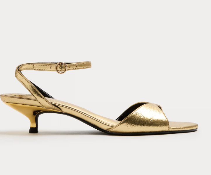 M&S, Ankle Strap Kitten Heel Peep Toe Sandals