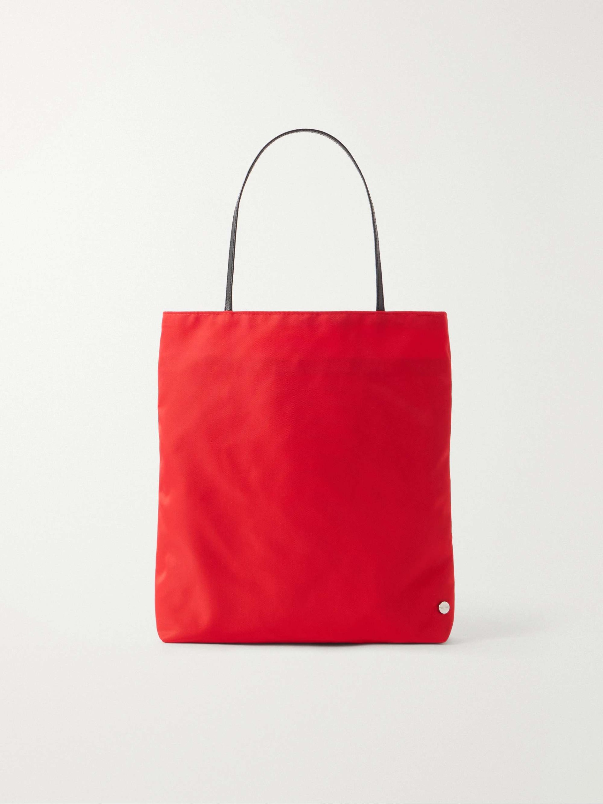 Thea Leather-Trimmed Nylon Tote