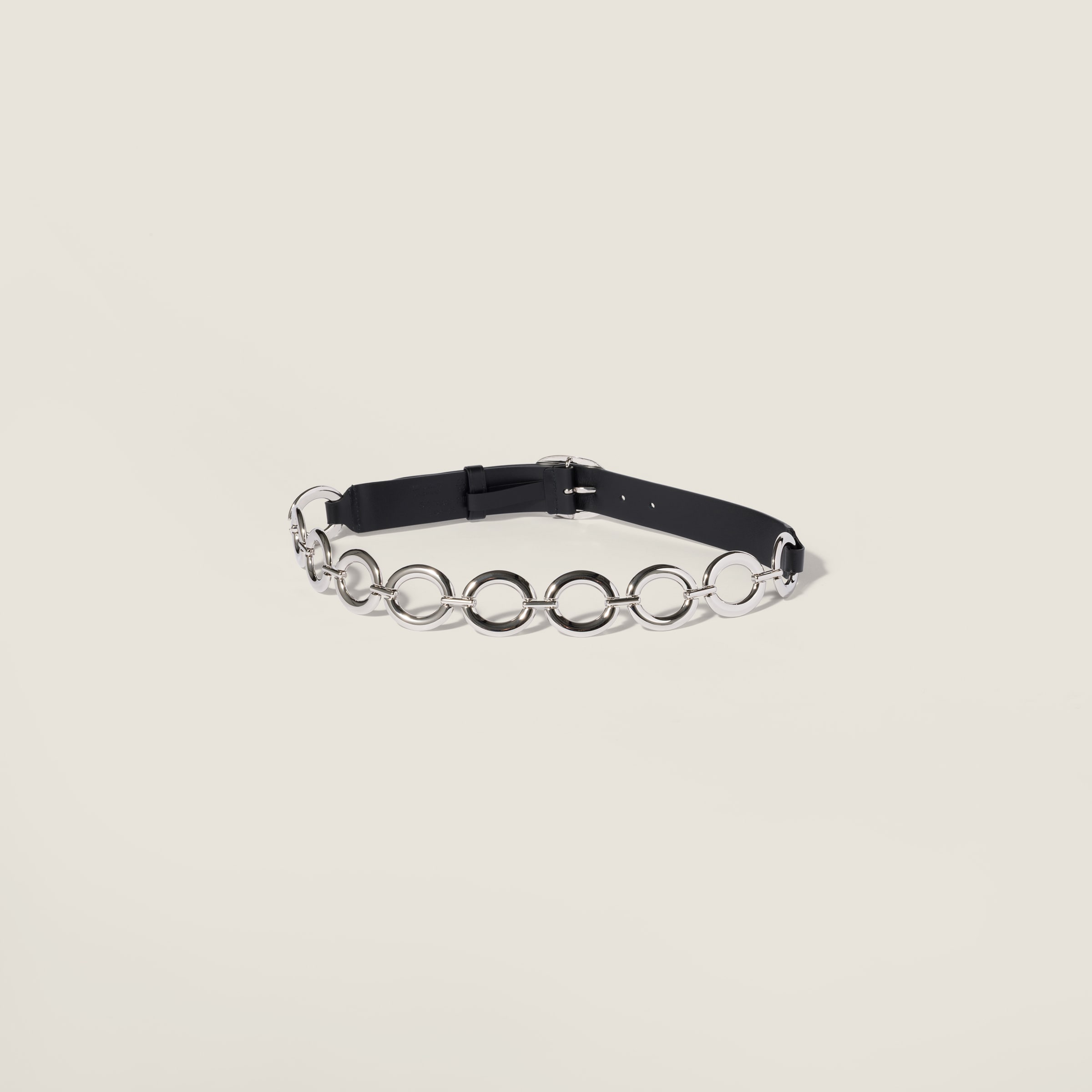 Leather and Metal Belt