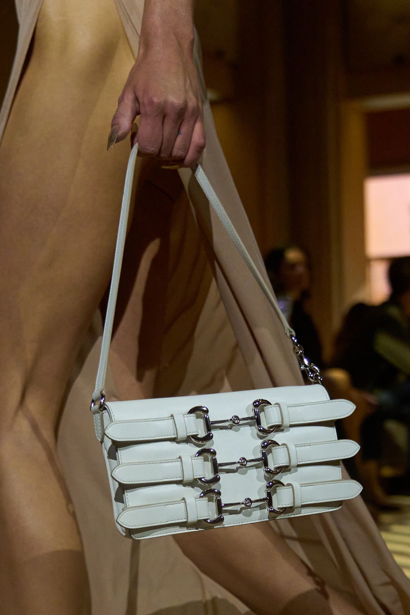 detail photo of Gucci bags on the spring 2027 runway