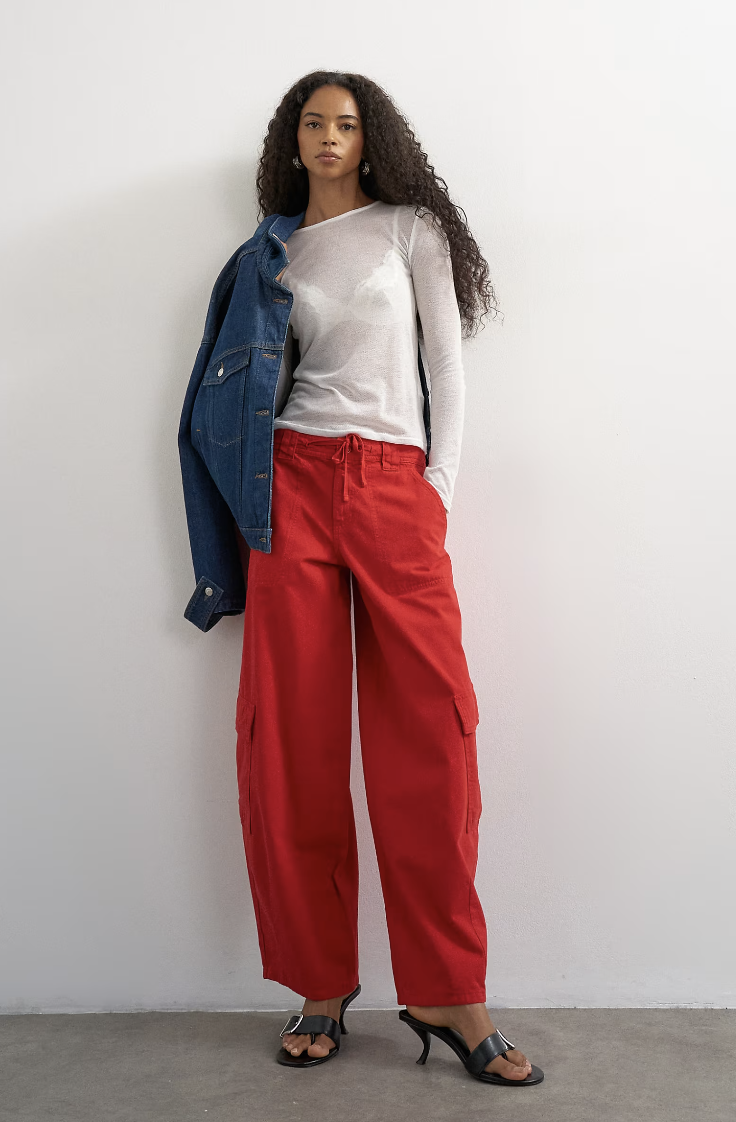 Topshop, Tie Waist Cargo Trousers