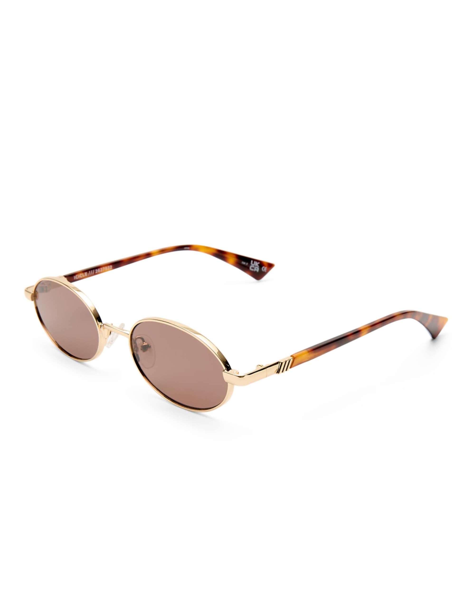 Le Specs Icicle Slim Sunglasses in Smokey Brown