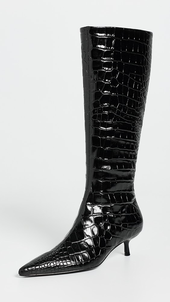 Janine Knee High Boots - Black