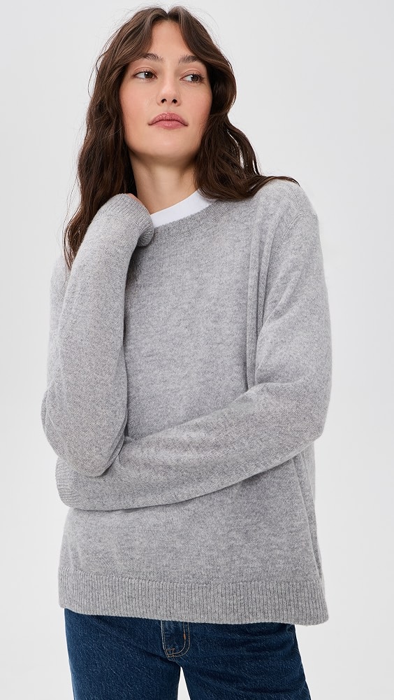 Cashmere Boyfriend Sweater - Granite