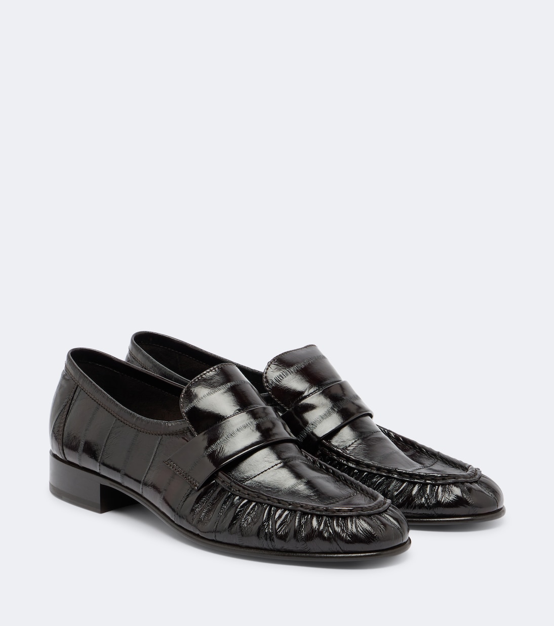 Soft Leather Loafers in Brown - the Row