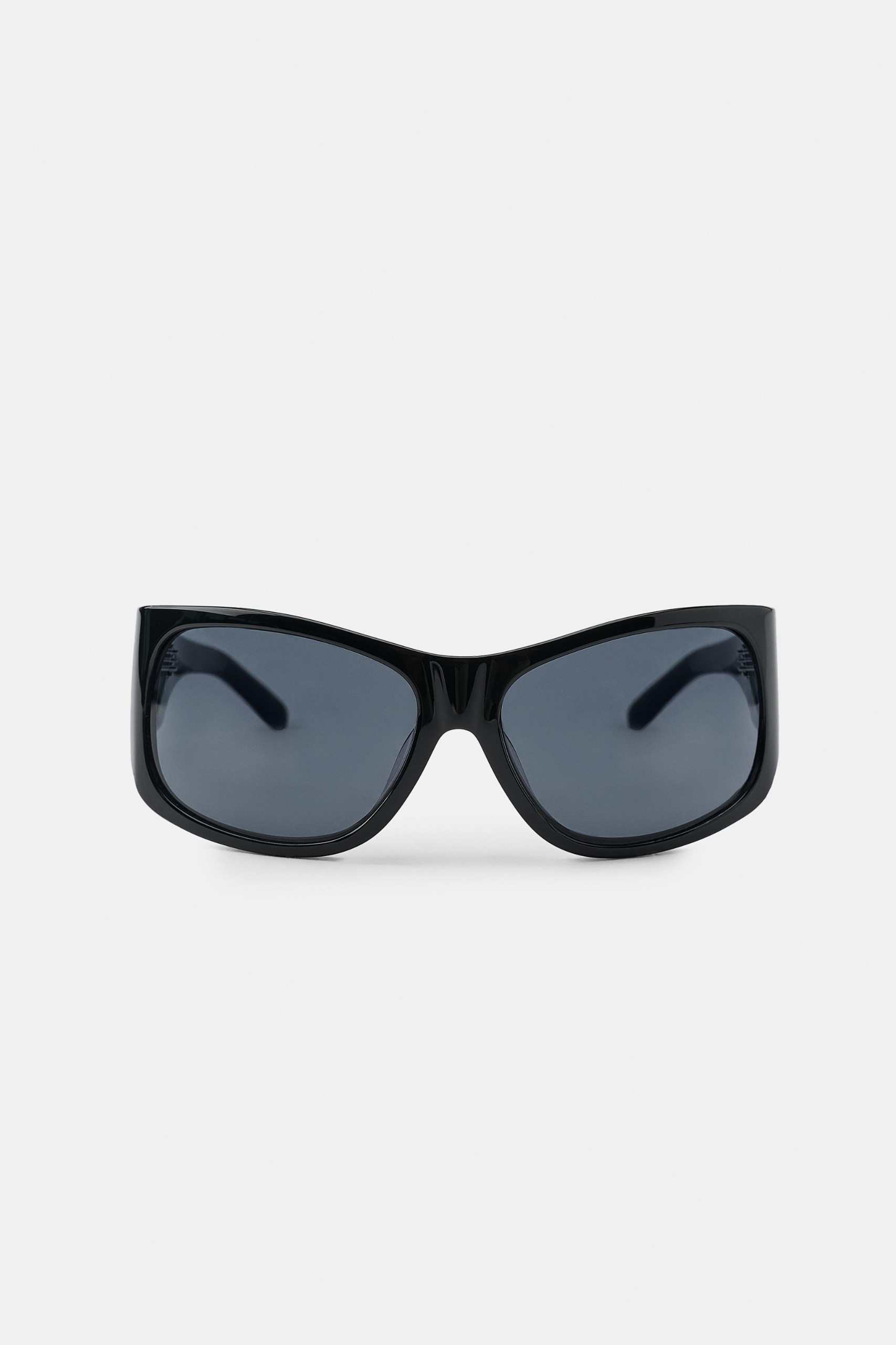 Rectangular Sunglasses - Black - M