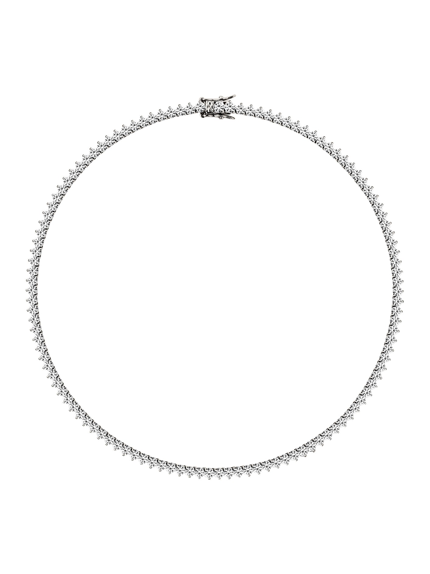 Bennington Rivi&Egrave;re Necklace in Lab White Sapphire, Sterling Silver
