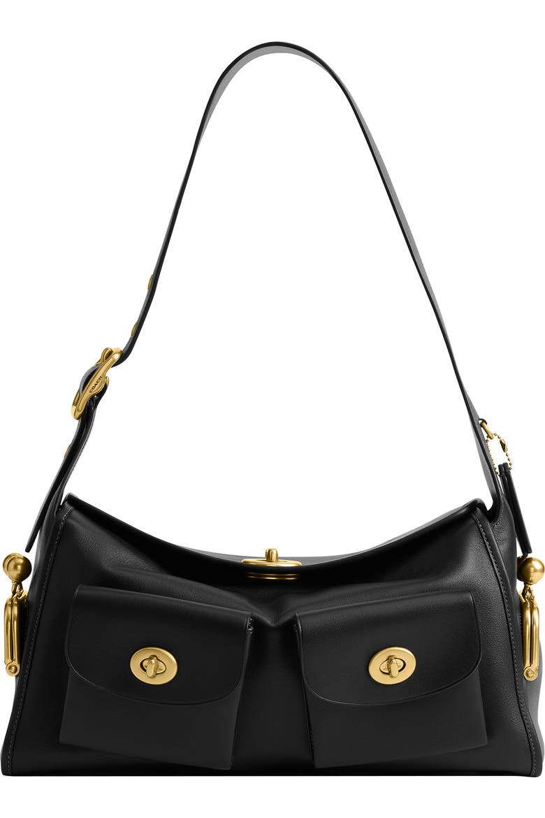 Turnlock Haversack Leather Shoulder Bag