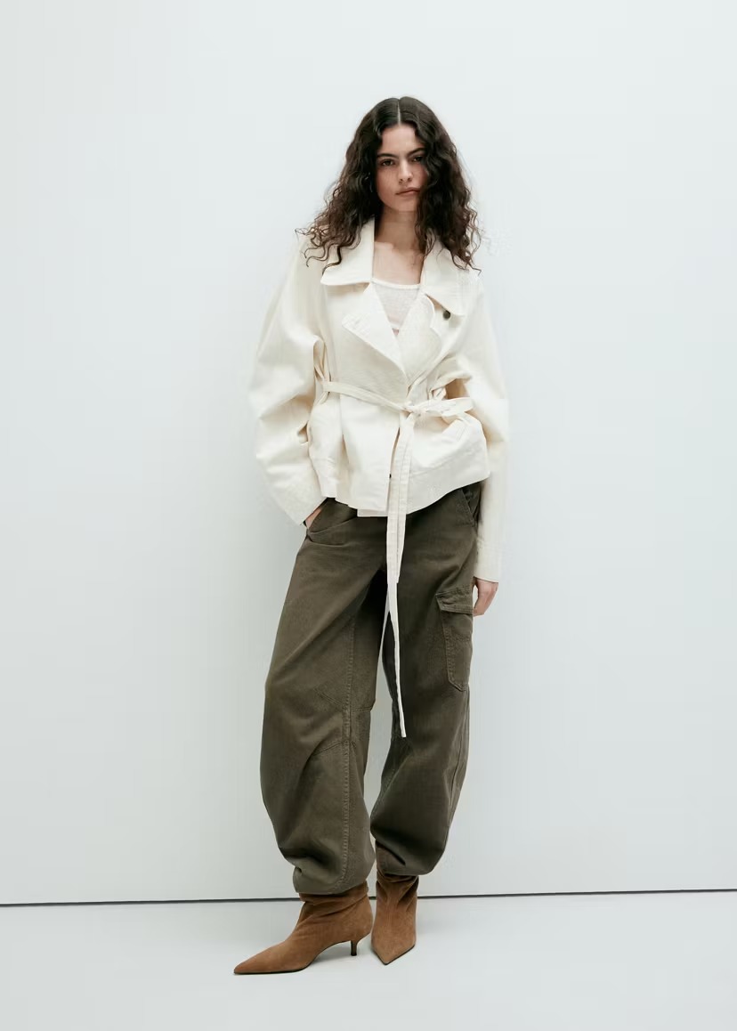 MANGO, Mid-Rise Cargo Jeans