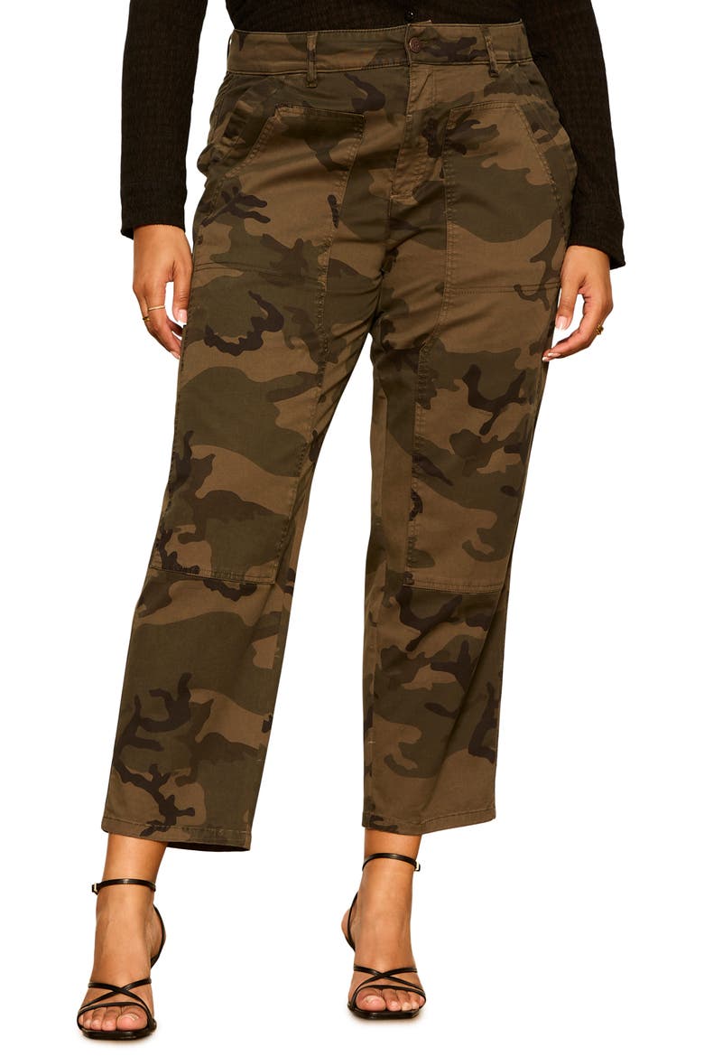 Sol Camo Print Utility Ankle Pants