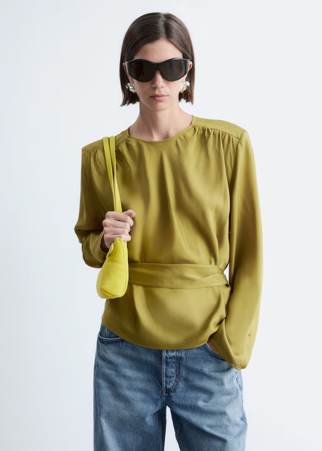 & Other Stories, Gathered Tie-Belt Blouse