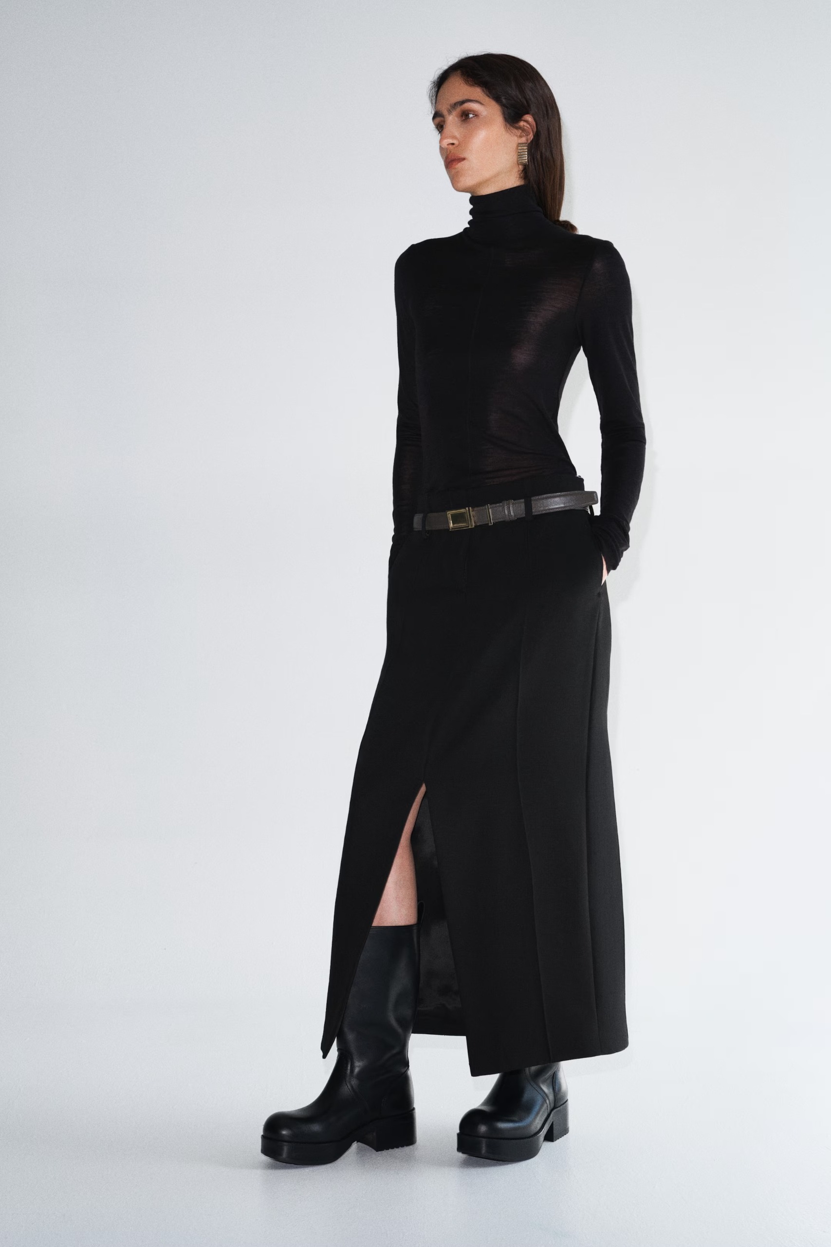 H&M, Wool Midi Skirt