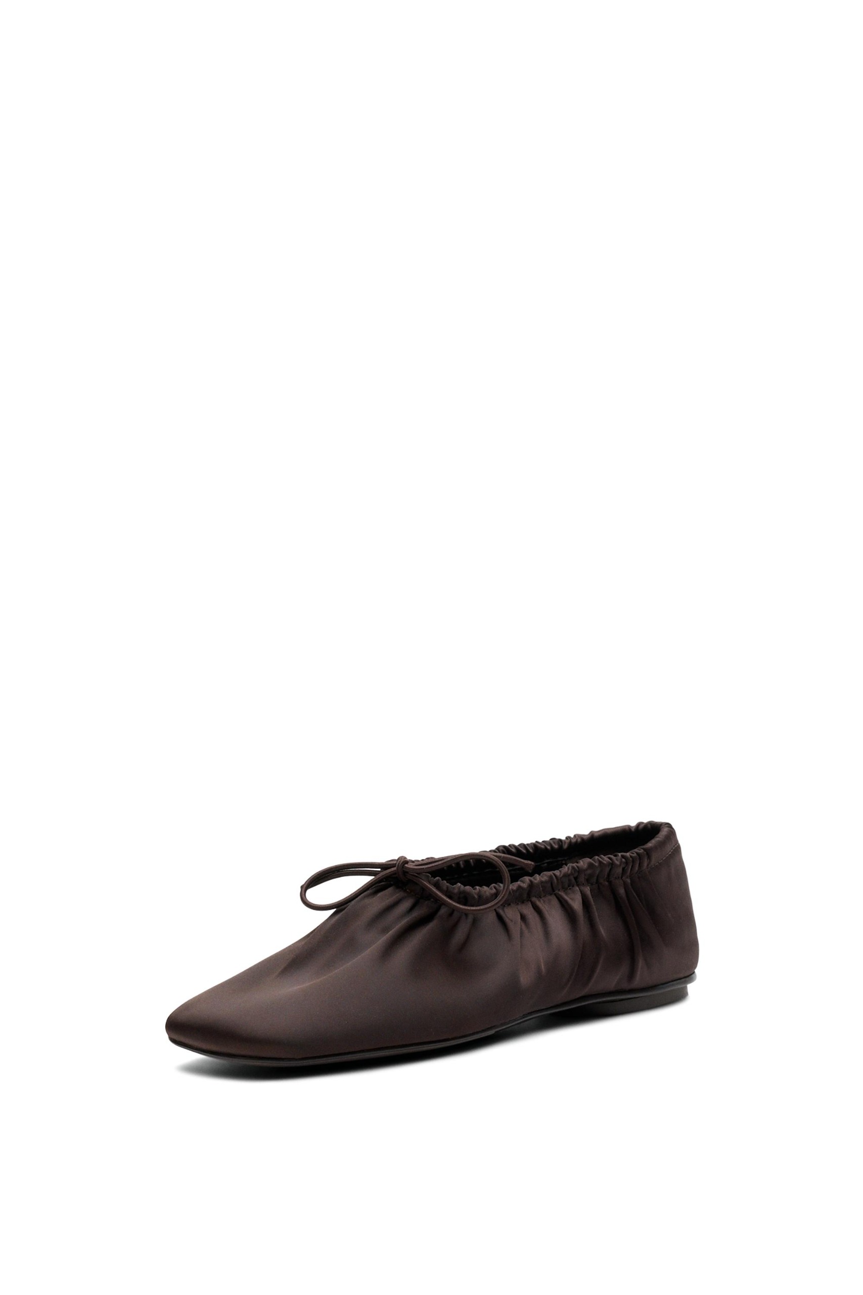 Ruched Bow Ballet Flats
