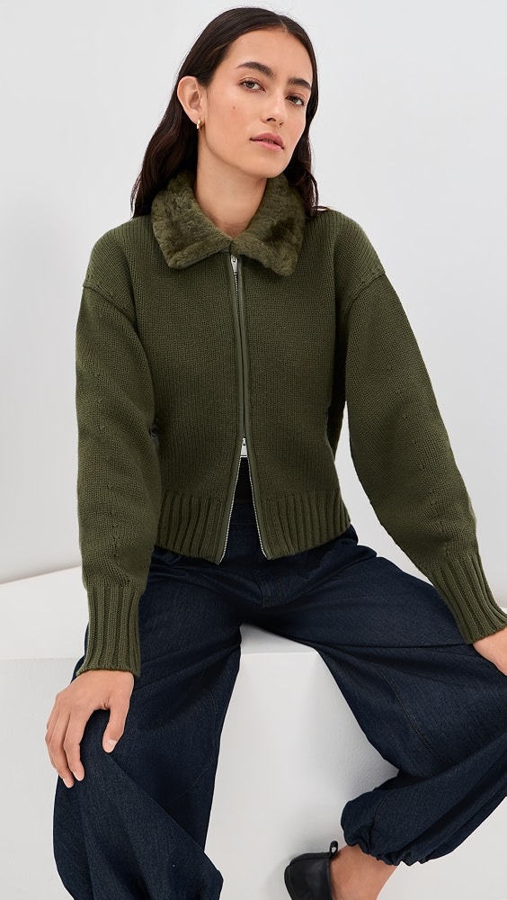 Zorina Cardigan - Dark Olive