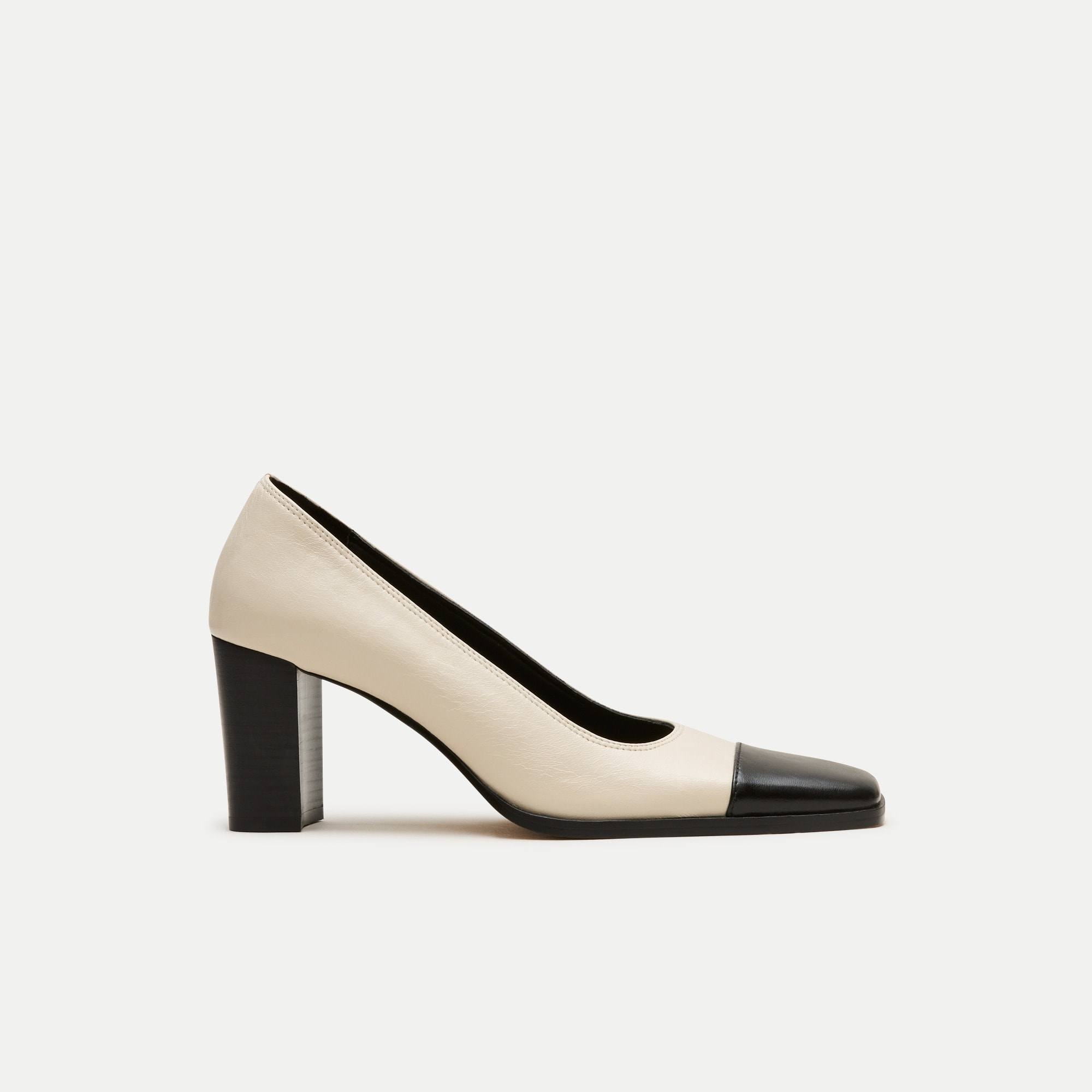 Ava Cap Toe Pumps in Leather