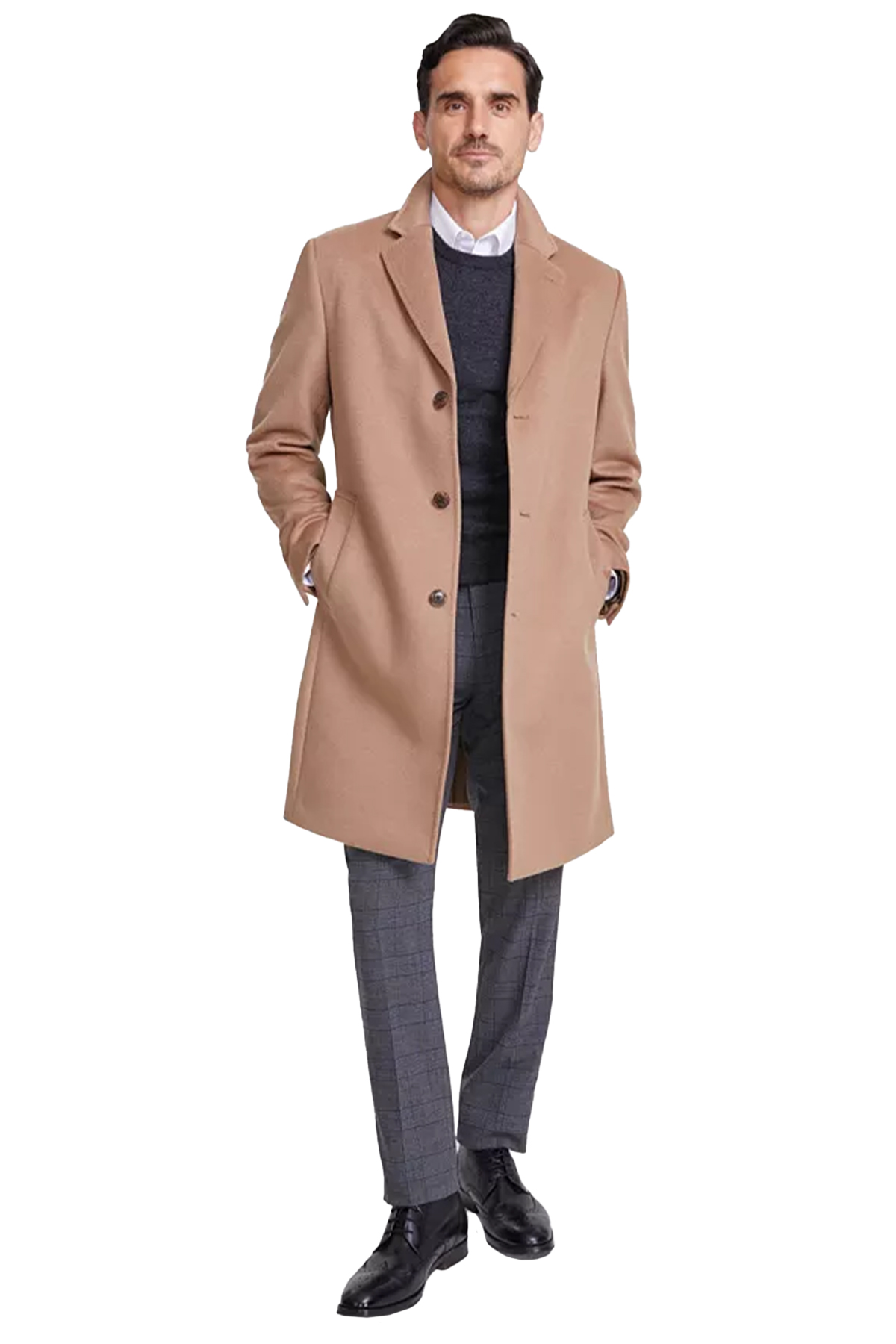 Michael Kors, Men's Classic-Fit Luxury Wool Cashmere Blend Kavon Overcoat