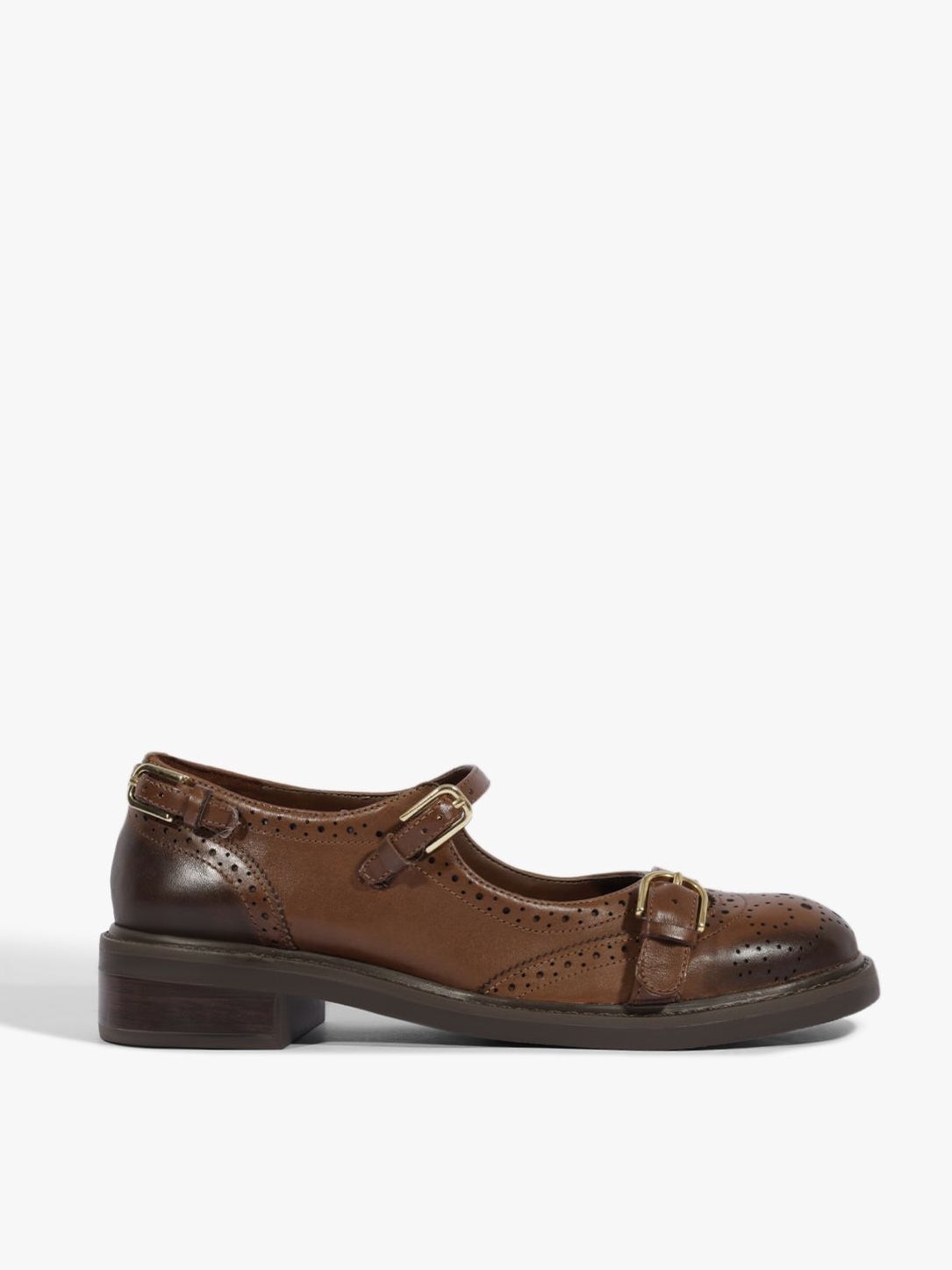 Dafne Leather Flat - 5 / Warm Toffee / Leather