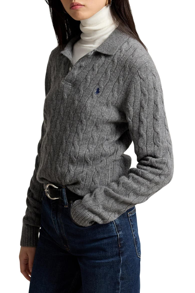Wool & Cashmere Polo Sweater