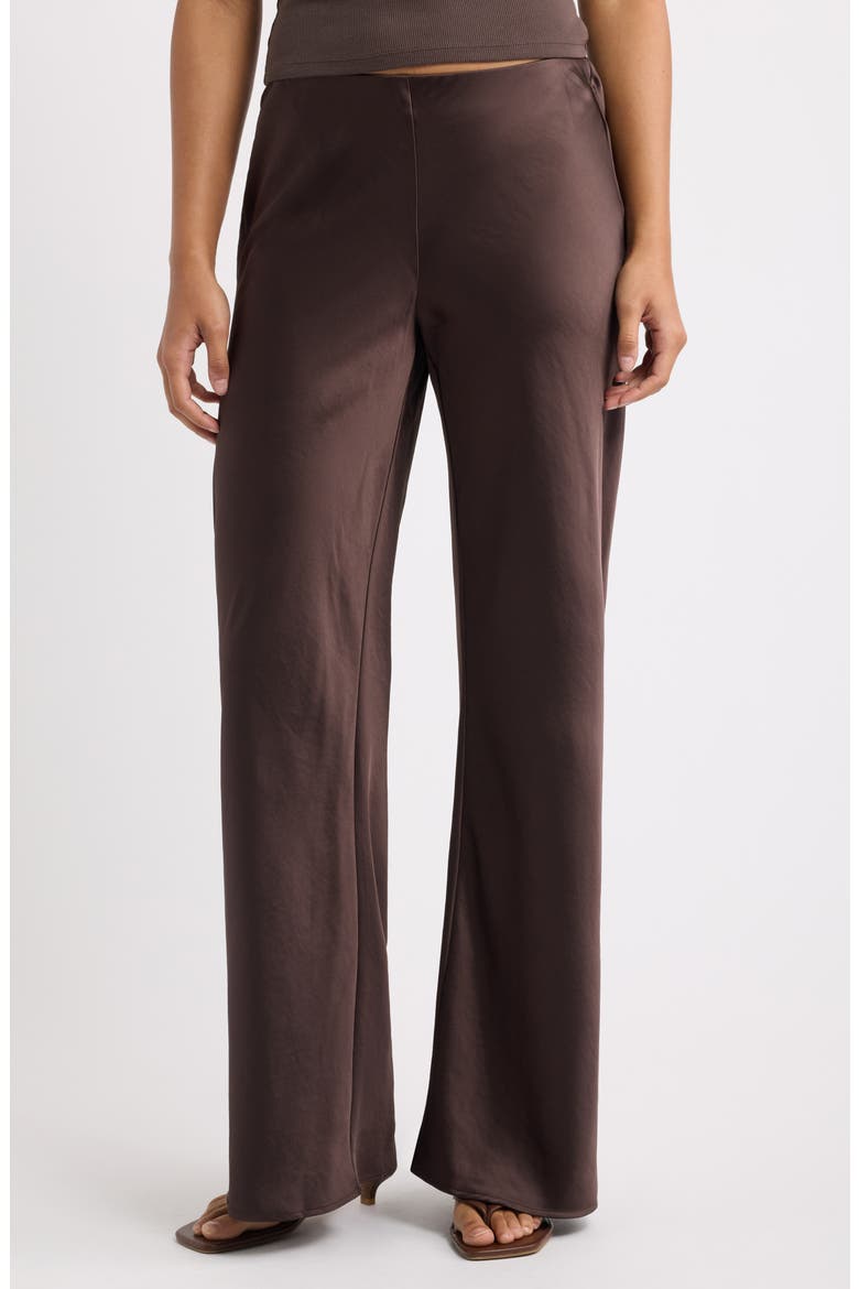 Satin Bias Mid Rise Pants