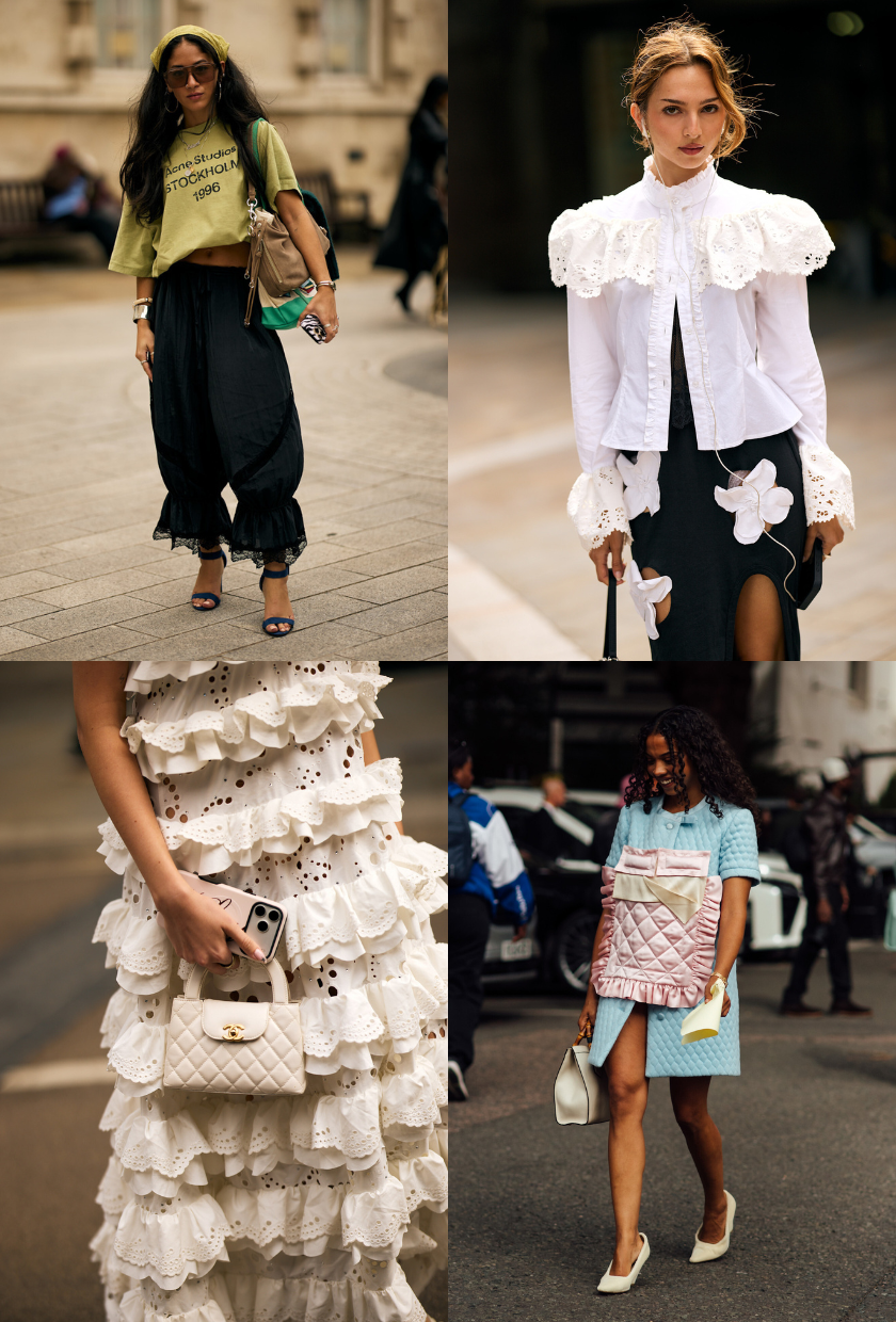 An image of the key street style trends at London Fashion Week September 2026.