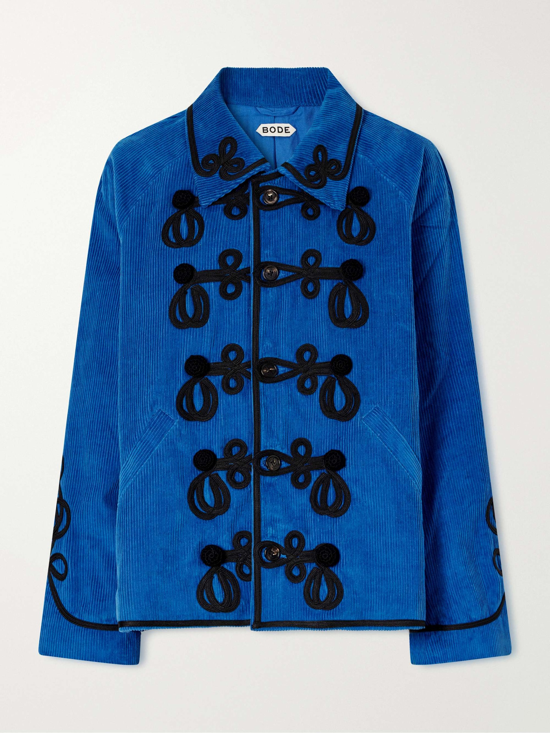 Stagecoach Embellished Embroidered Cotton-Corduroy Jacket