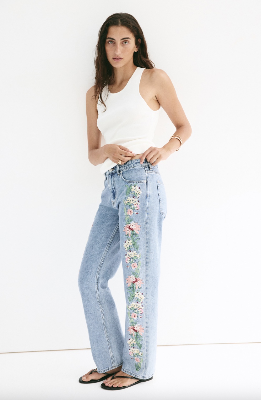 H&M, Straight Regular-Waist Jeans