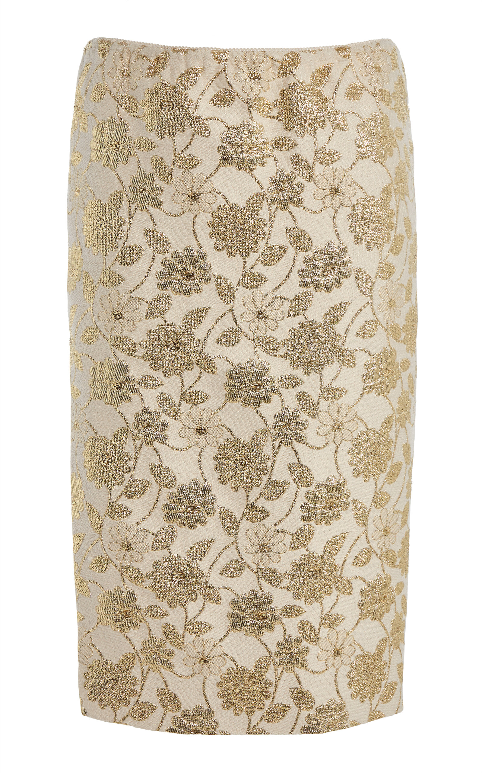 Floral Brocade Midi Skirt