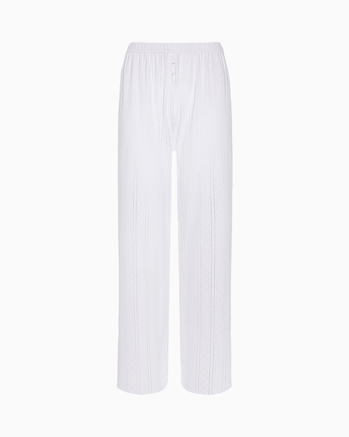 The Pant: White Pointelle