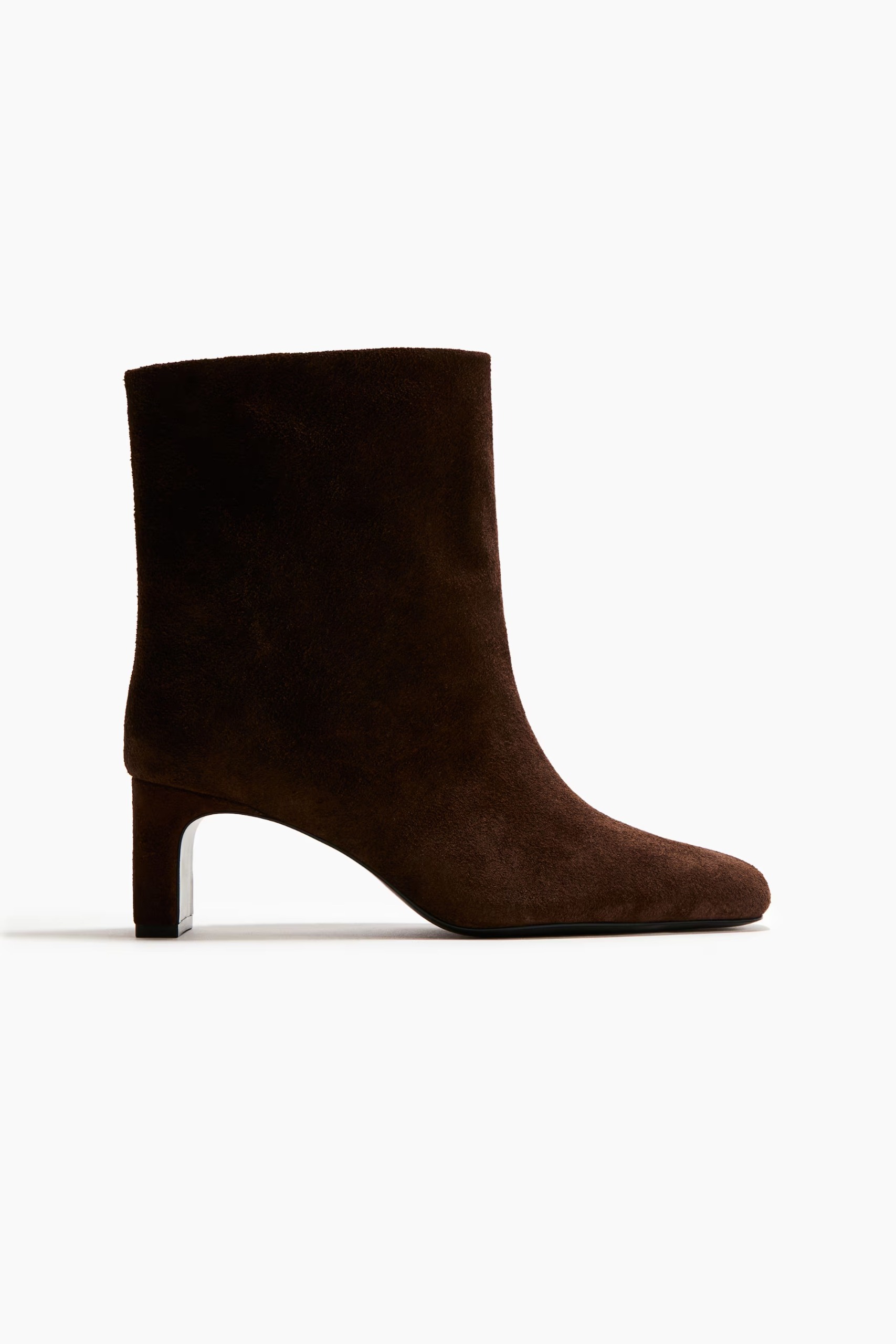 H&M, Heeled Split Suede Ankle Boots