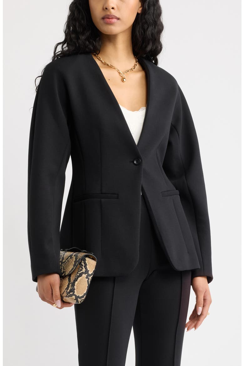 Muse Ponte Collarless Blazer