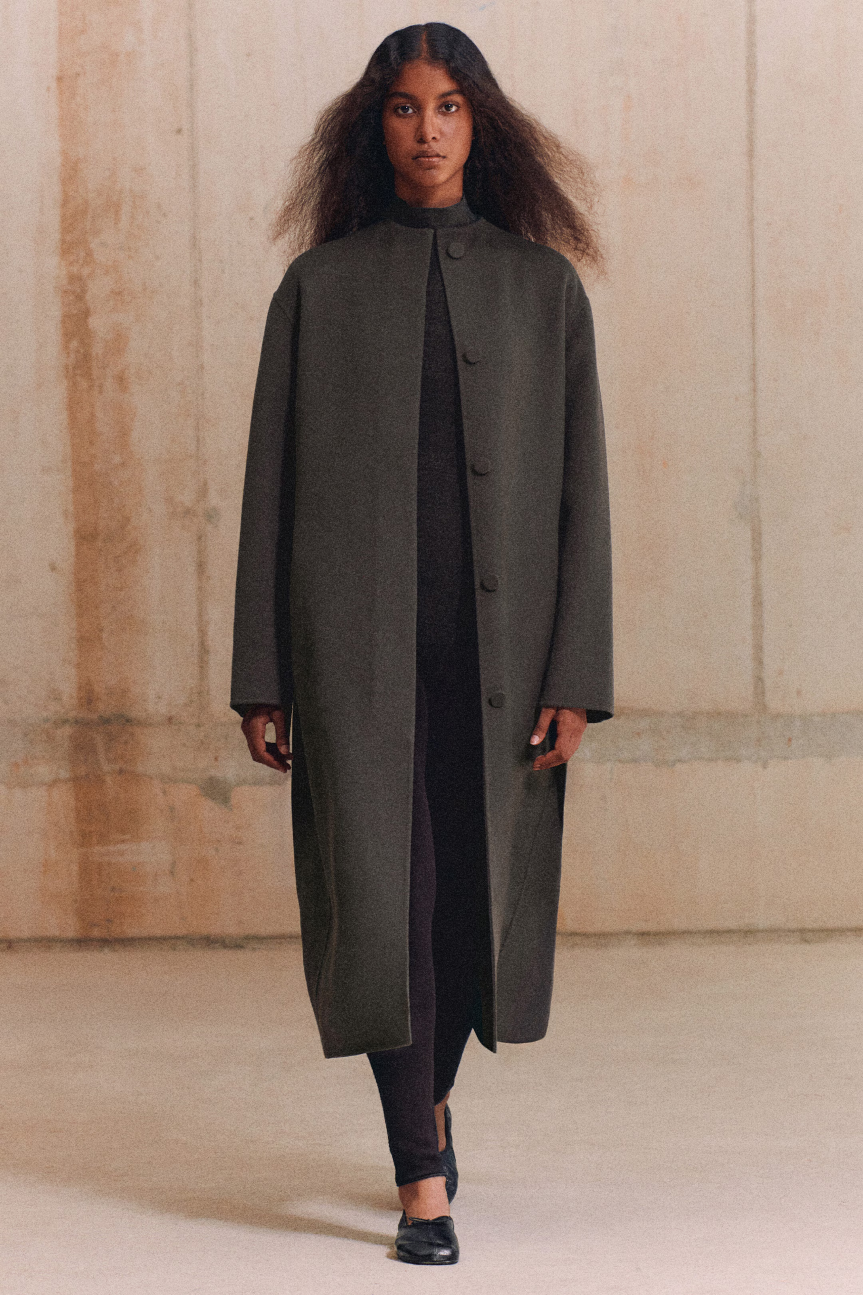 COS, Belted Double-Faced Wool-Blend Long Coat