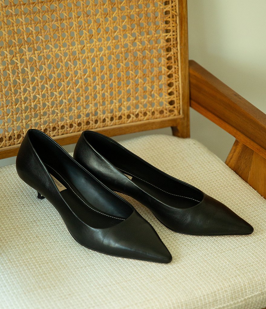 Antonio Melani X Kristen Nichols Vendome Leather Kitten Heel Pumps