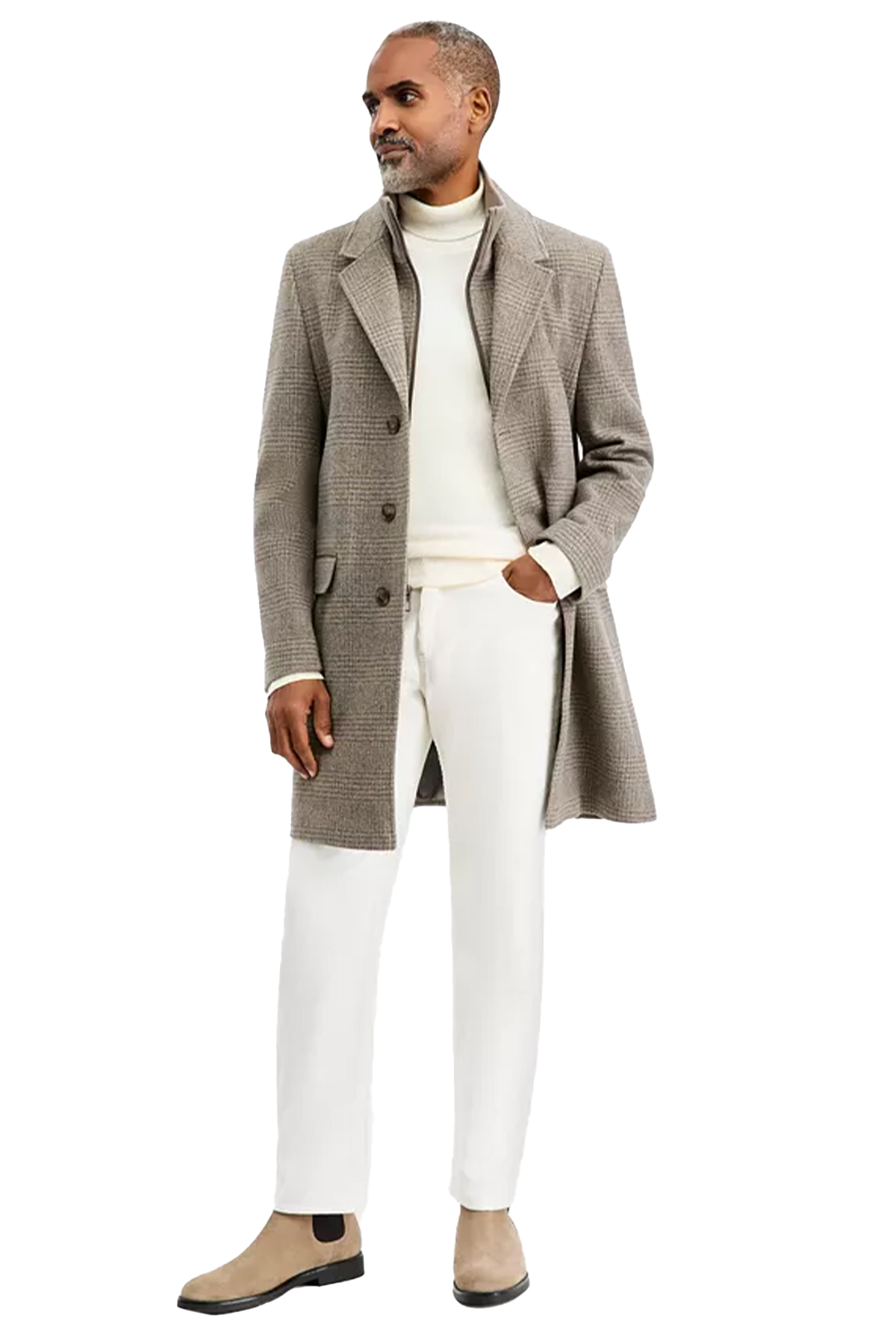 Michael Kors, Men's Classic-Fit Wool-Blend Overcoat